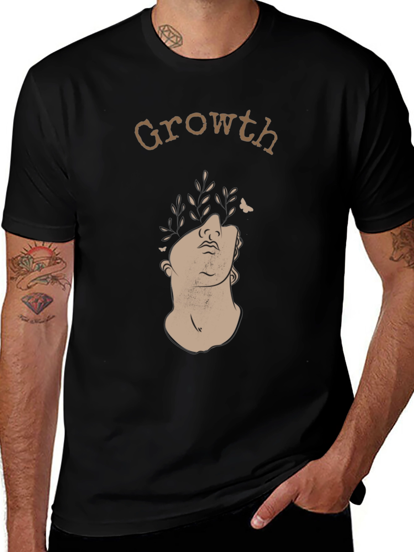 Growth T-Shirt - Artistic Statue Graphic Tee