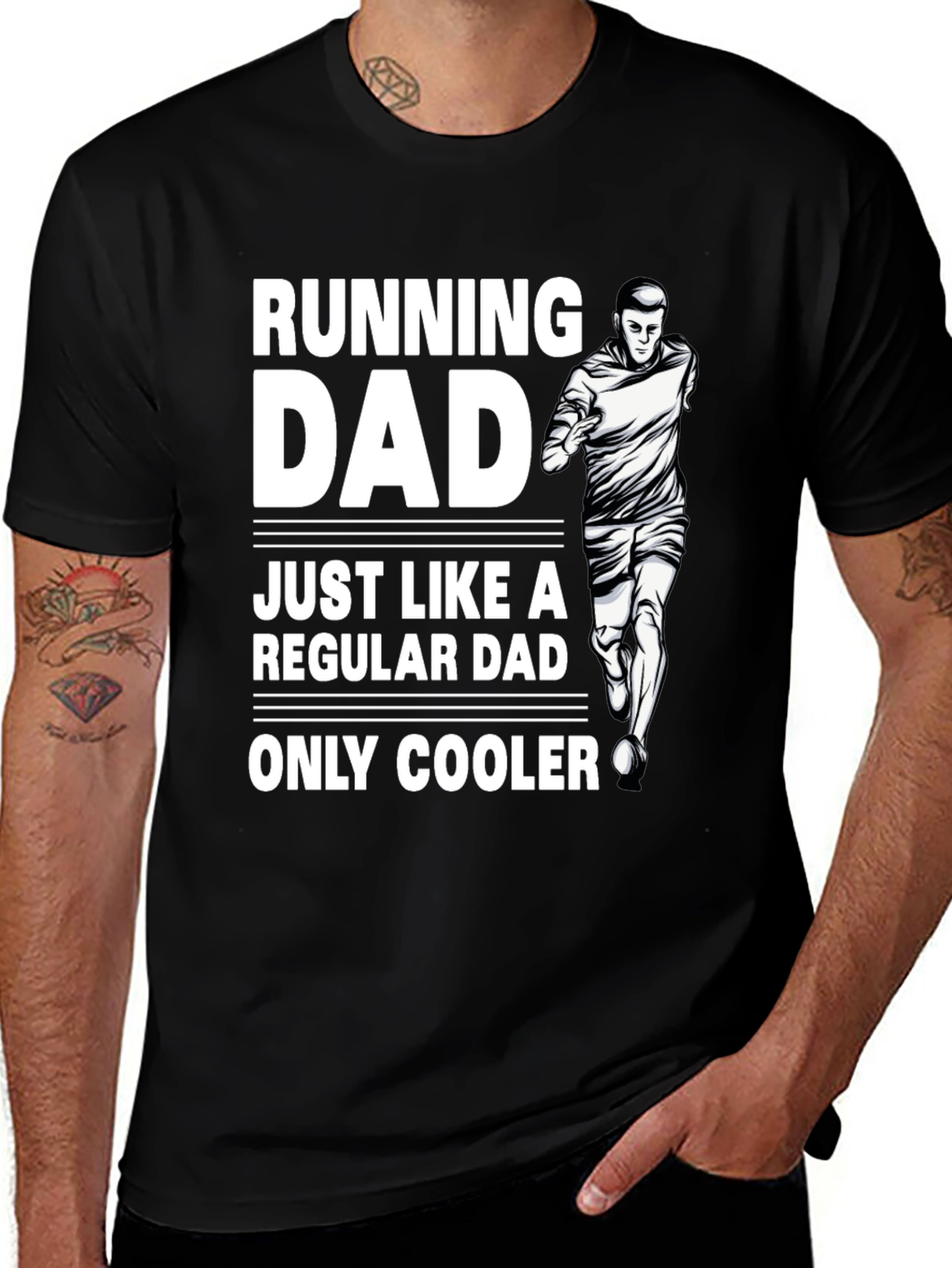 Variant 2 of Running Dad T-Shirt - Cool Fathers Day Gift