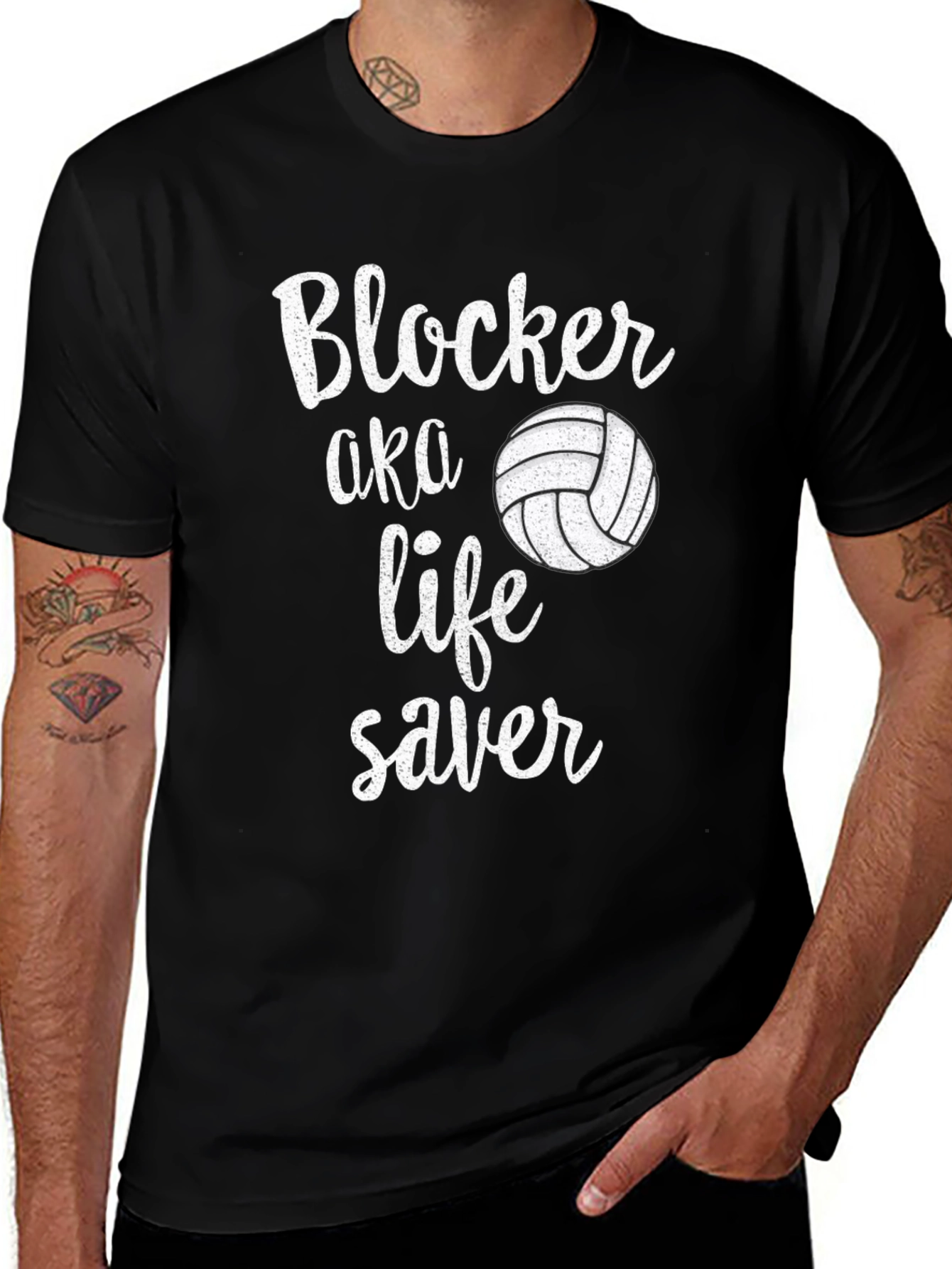 Variant 4 of Blocker Life Saver Volleyball Graphic Tee