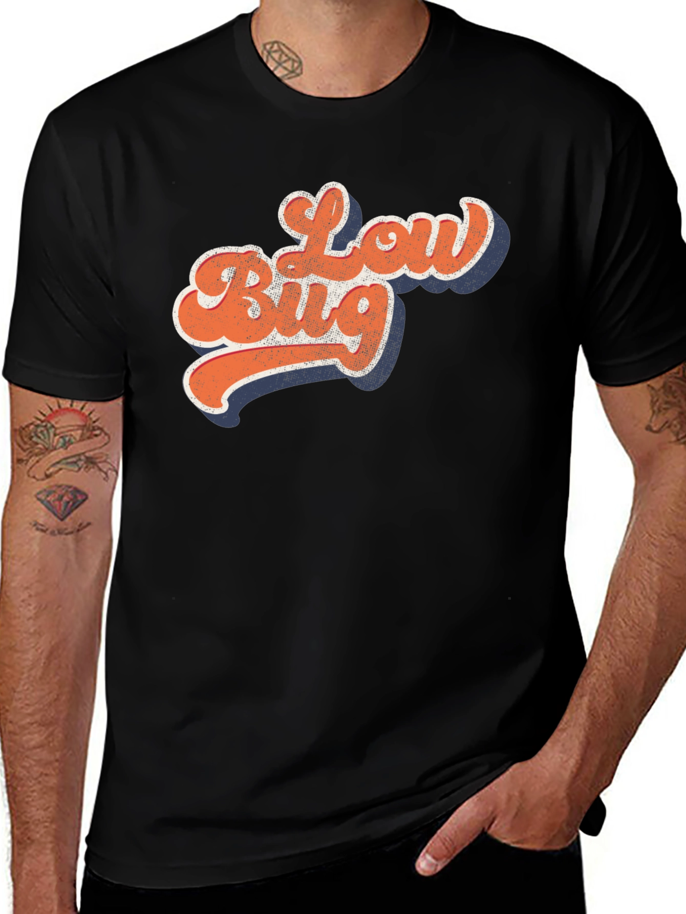 Variant 26 of Retro "Low Bug" Graphic T-Shirt - Classic Style