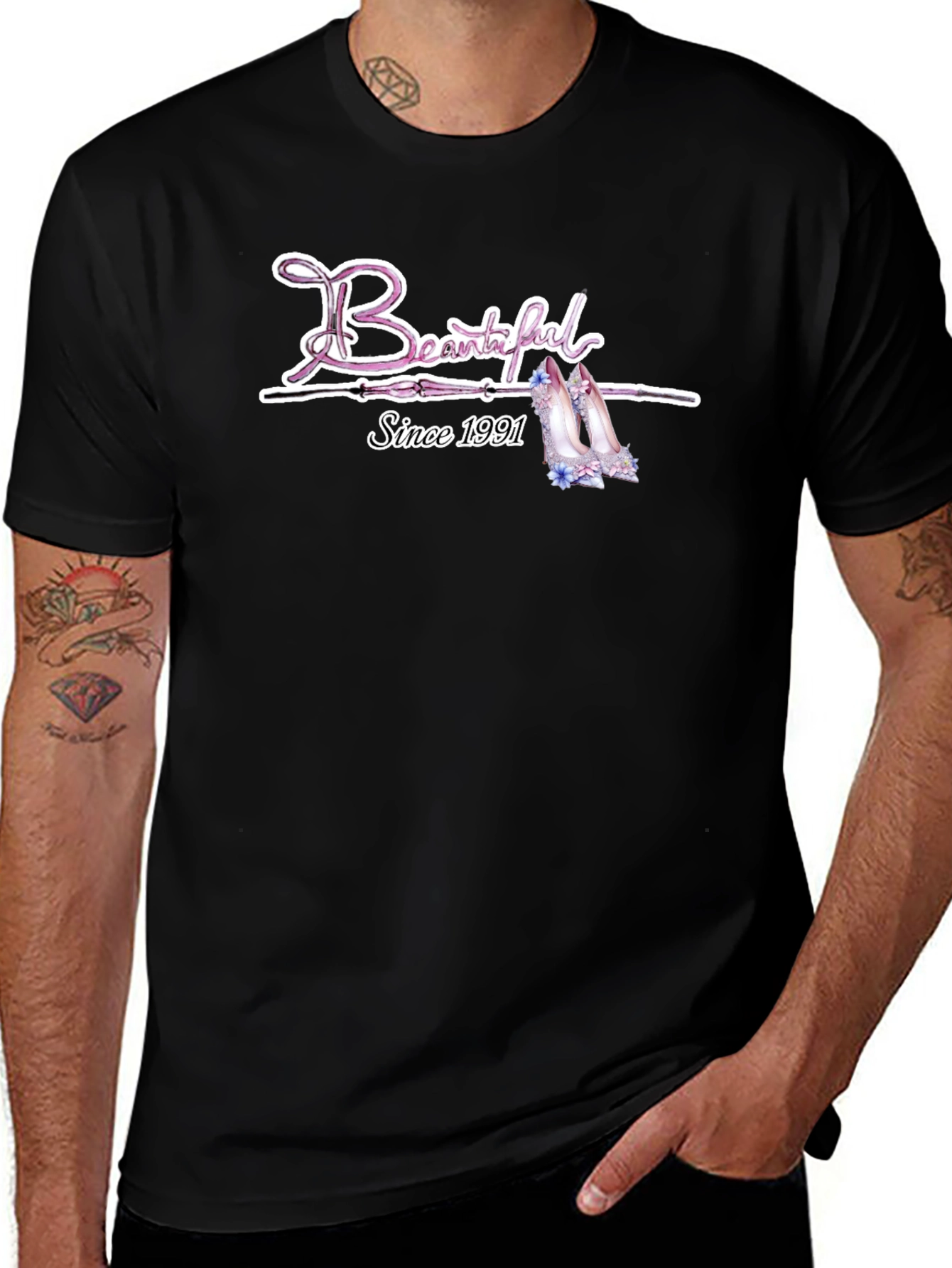 Beautiful Since 1991 Black T-Shirt