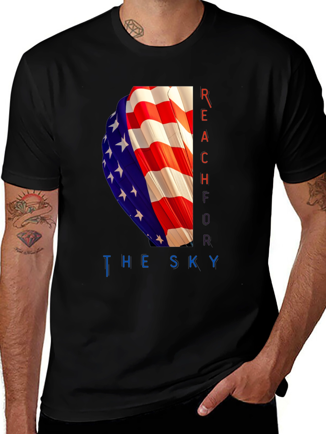 Reach For The Sky American Flag T-Shirt