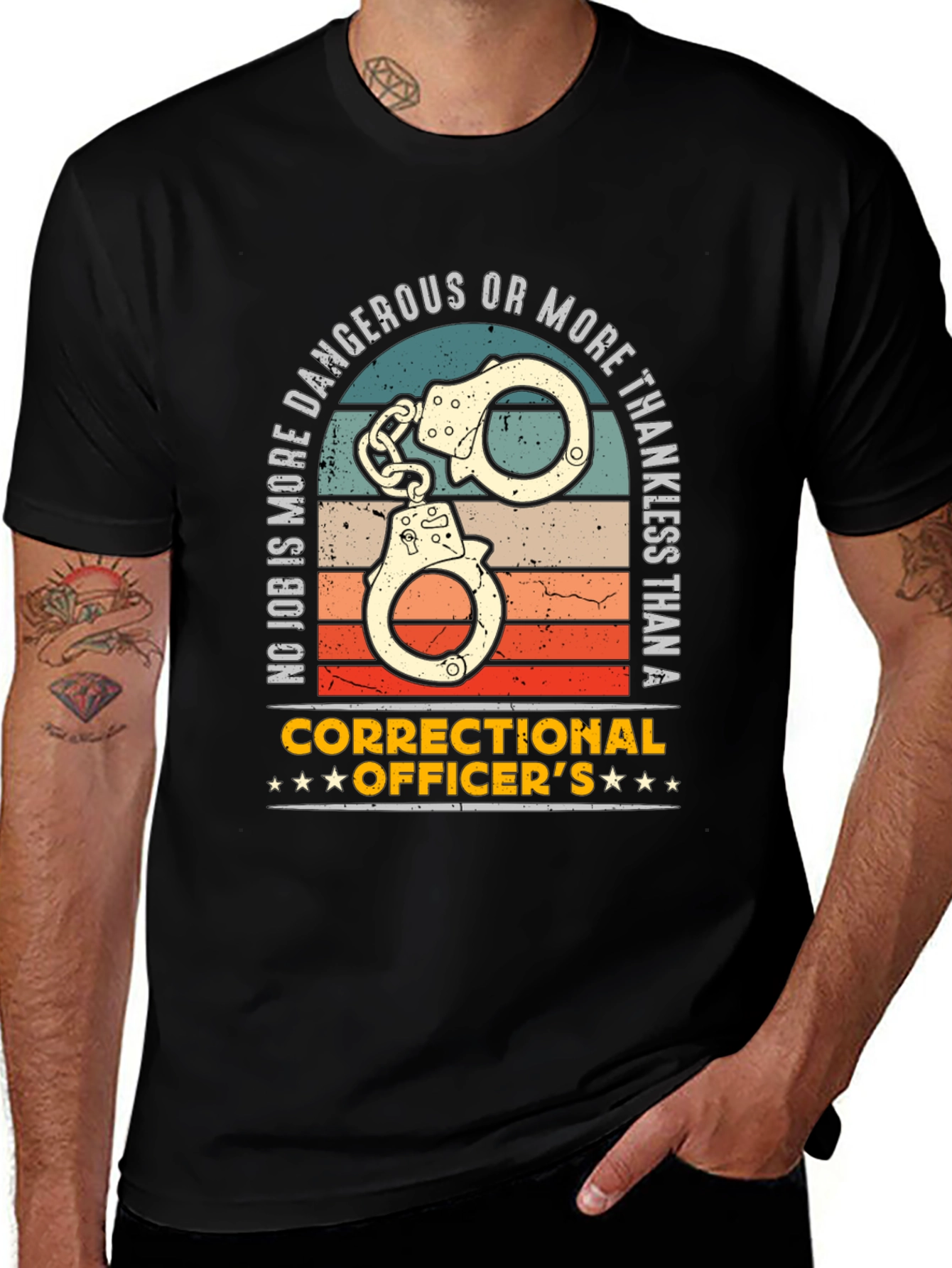 Correctional Officer T-Shirt - Dangerous and Thankless Job
