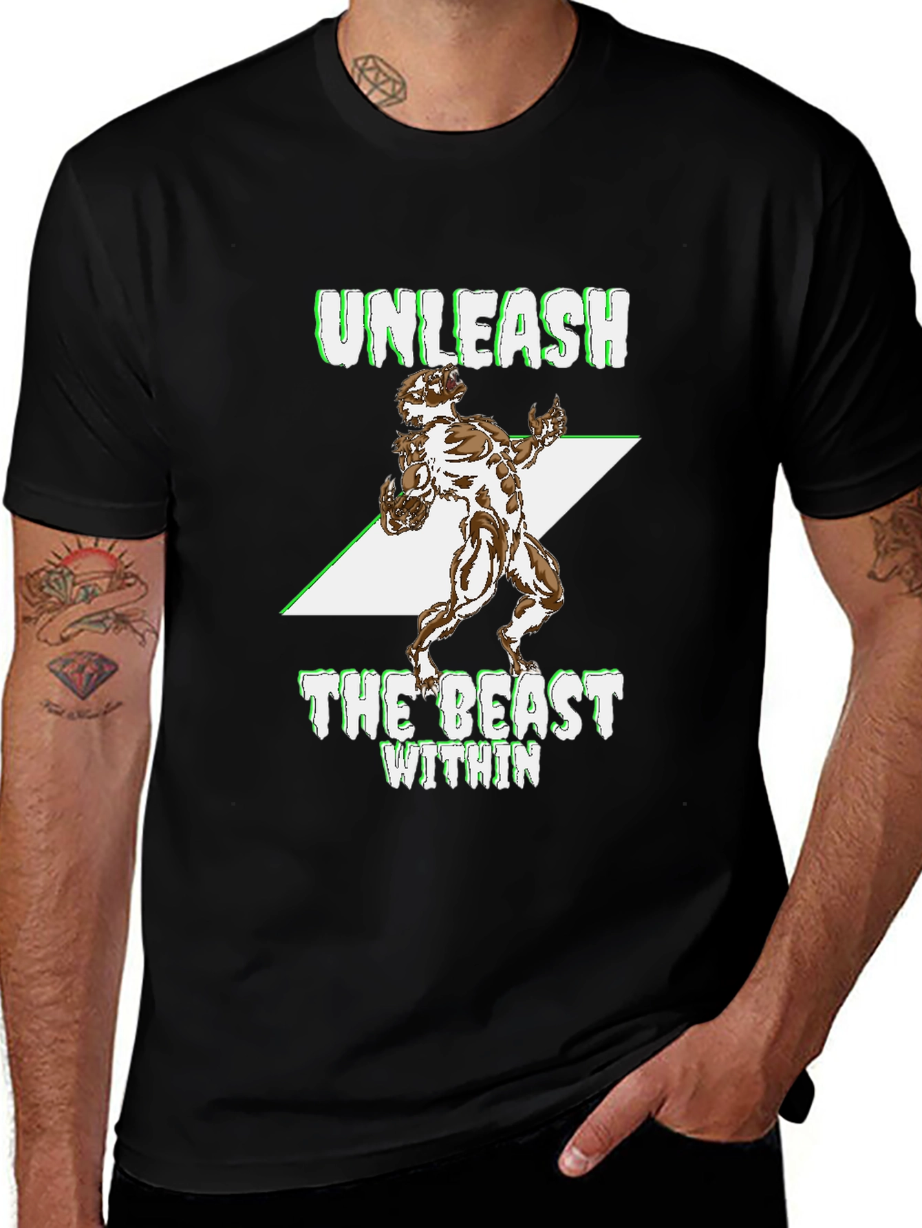 Variant 6 of Unleash The Beast Within Black T-Shirt