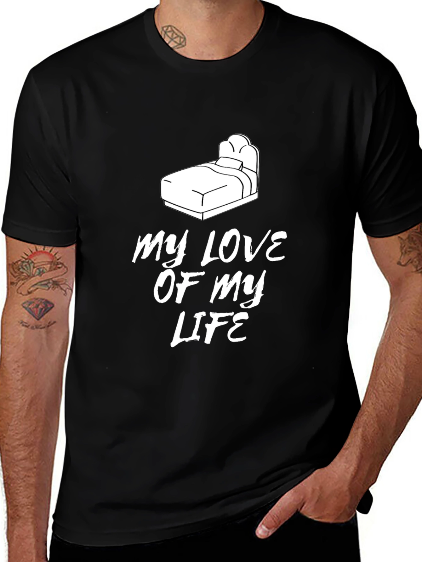 Variant 13 of My Love of My Life Bed Graphic T-Shirt