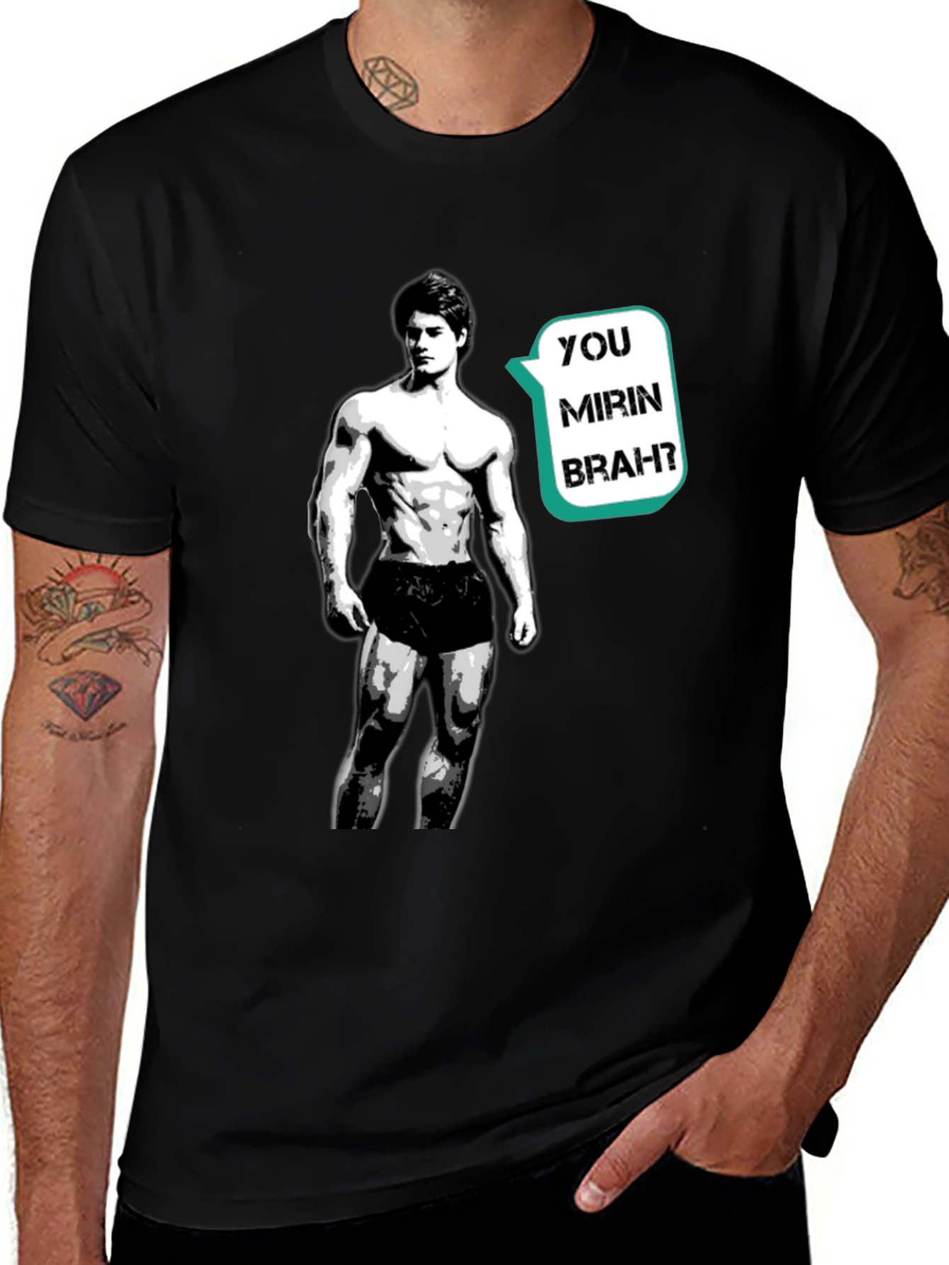 Zyzz You Mirin' Bra T-Shirt - Black