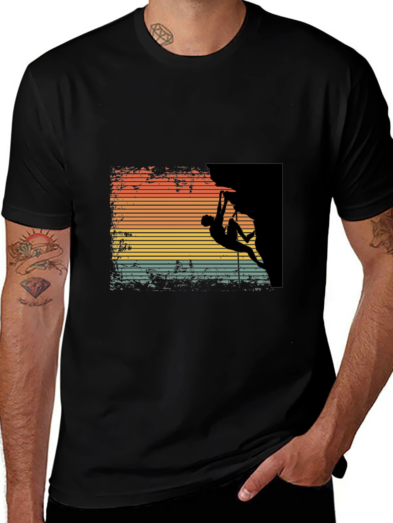 Variant 25 of Vintage Rock Climbing T-Shirt - Adventure Style