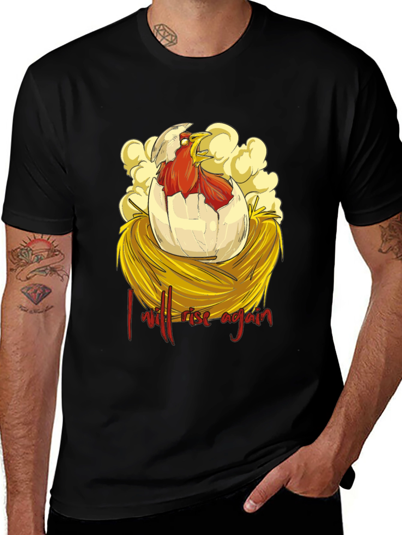 Variant 11 of I Will Rise Again Chicken T-Shirt