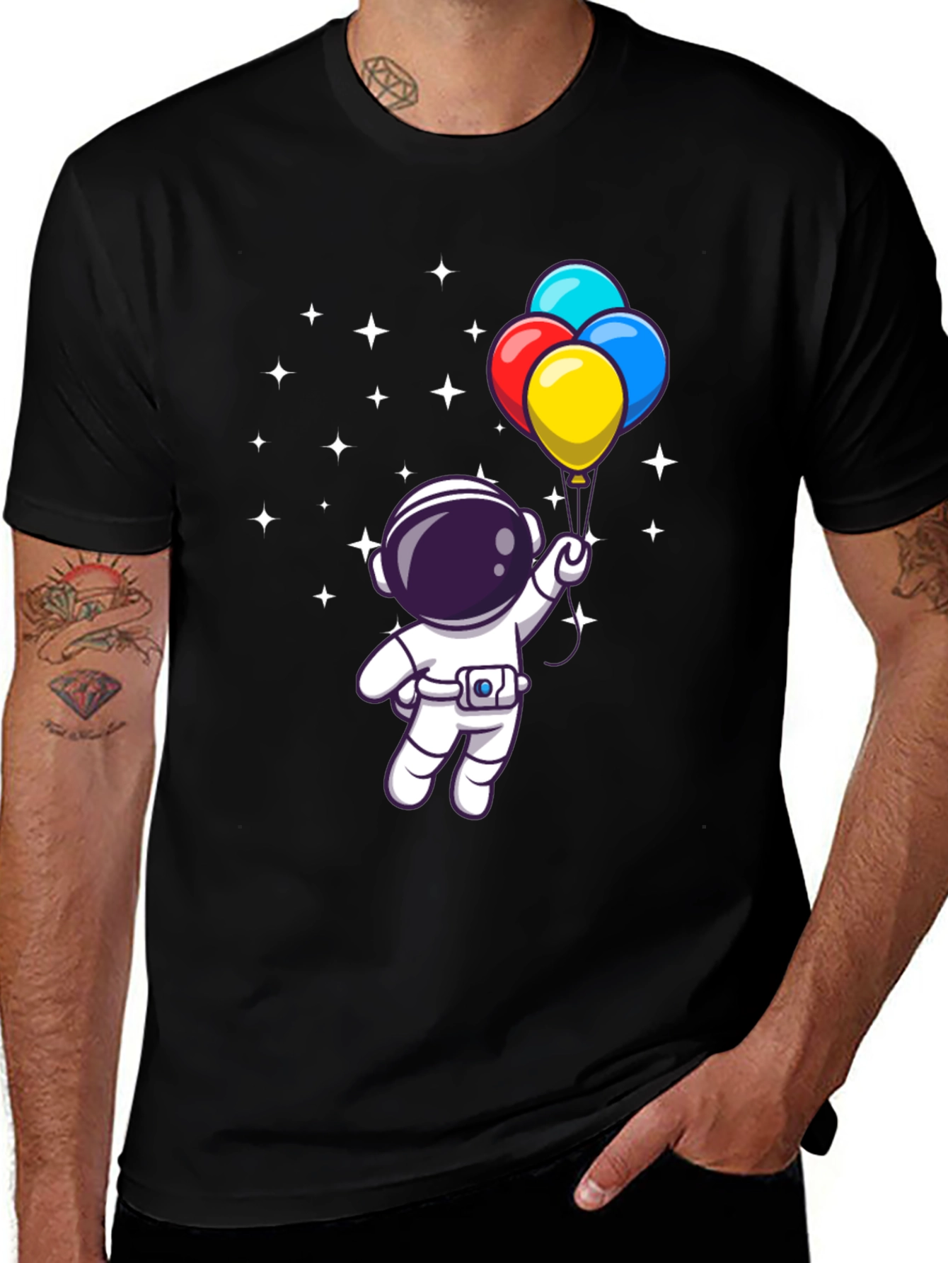 Variant 20 of Astronaut Balloons Graphic T-Shirt