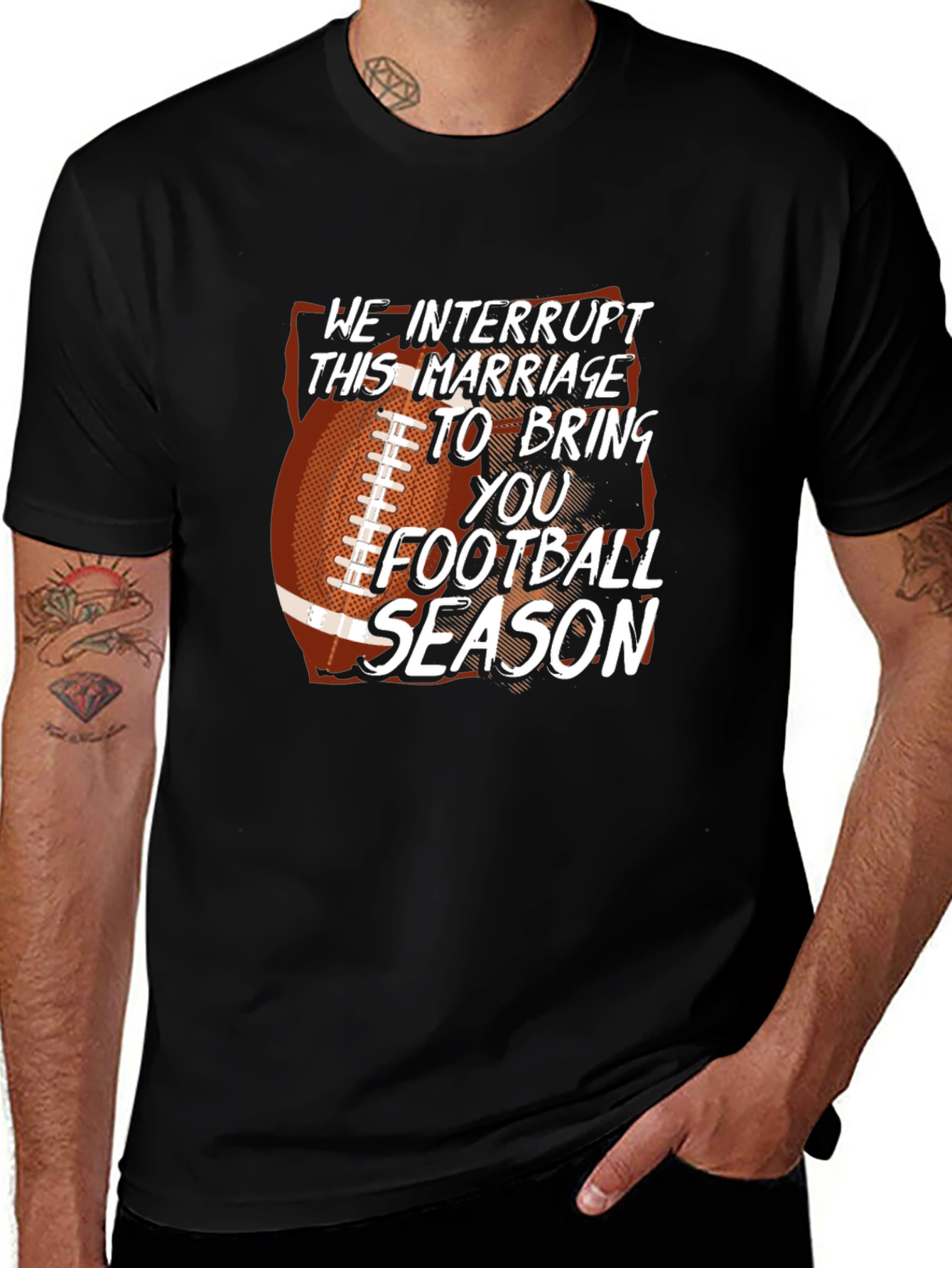 Variant 14 of Funny Football Season T-Shirt Marriage Interrupted