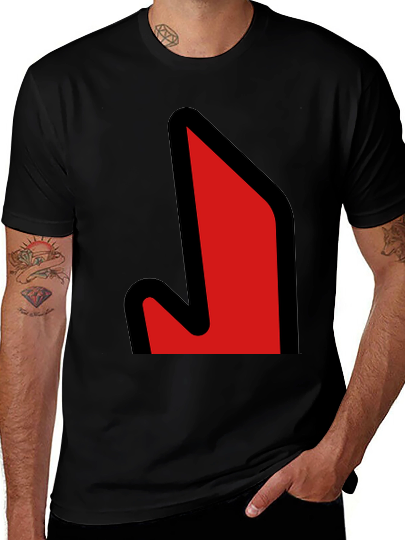 Variant 14 of Bold Graphic Tee - Red Arrow Design