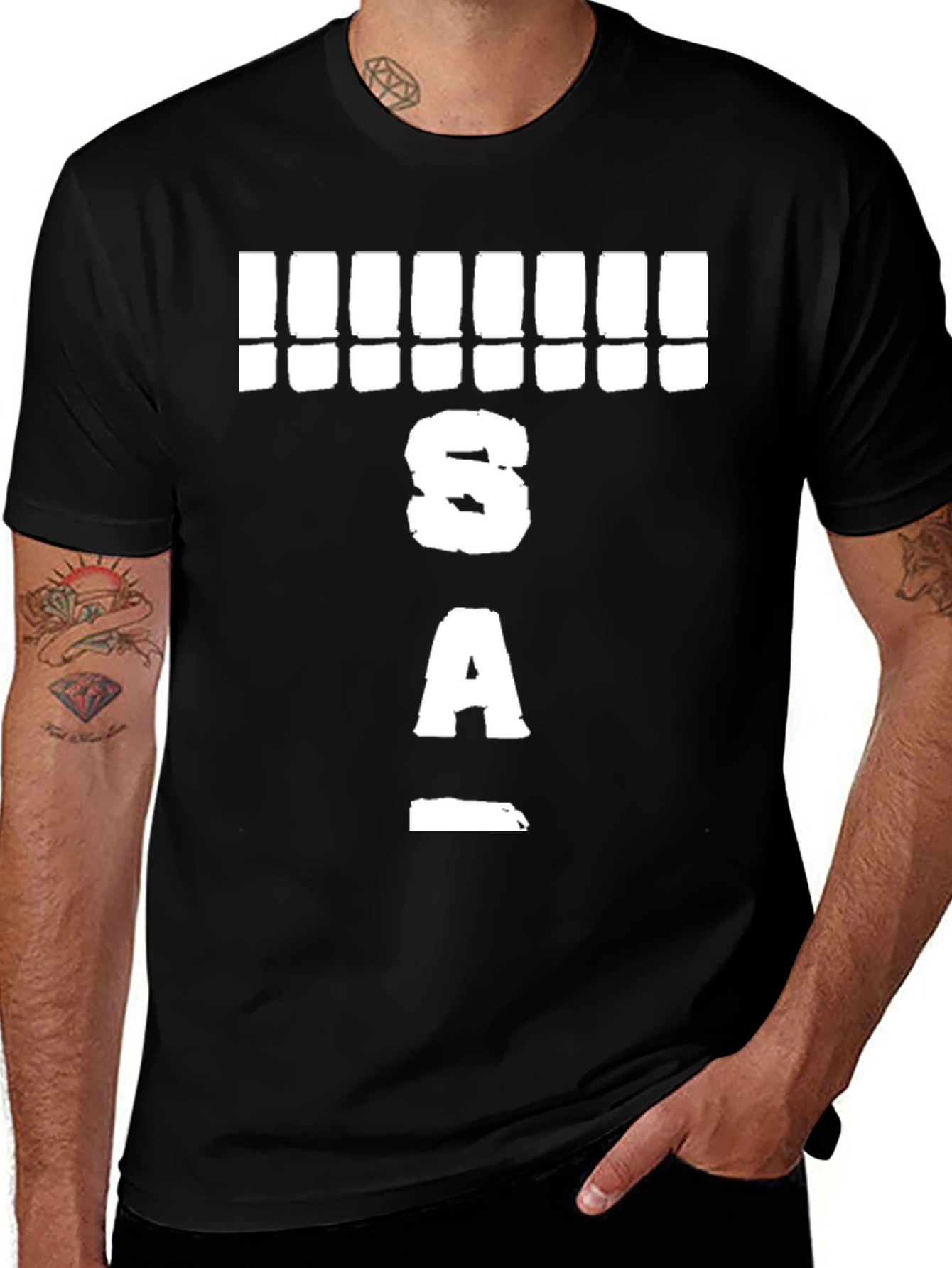 Variant 8 of Distressed Sarcastic USA Graphic T-Shirt