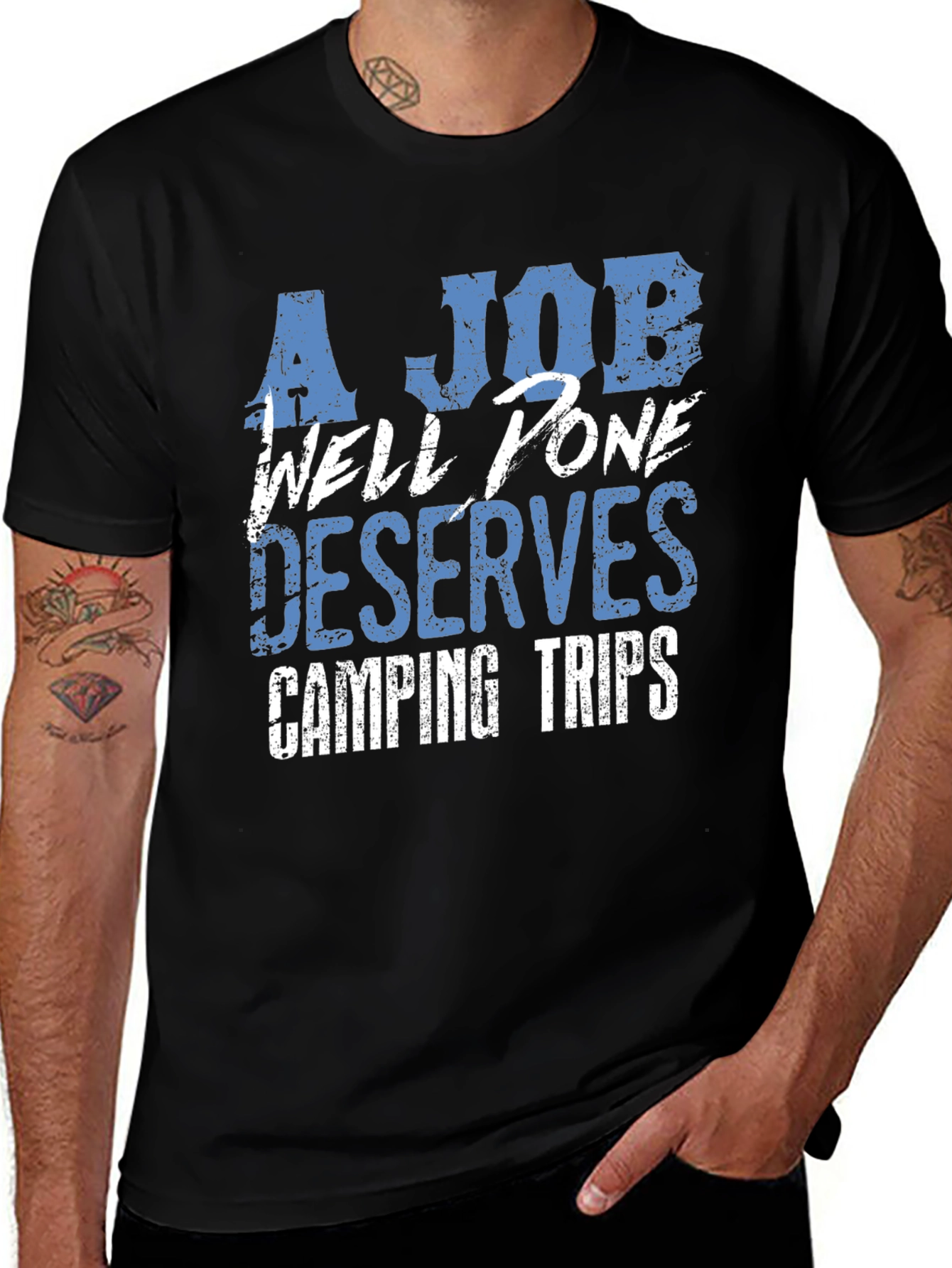 Variant 9 of A Job Well Done Camping T-Shirt