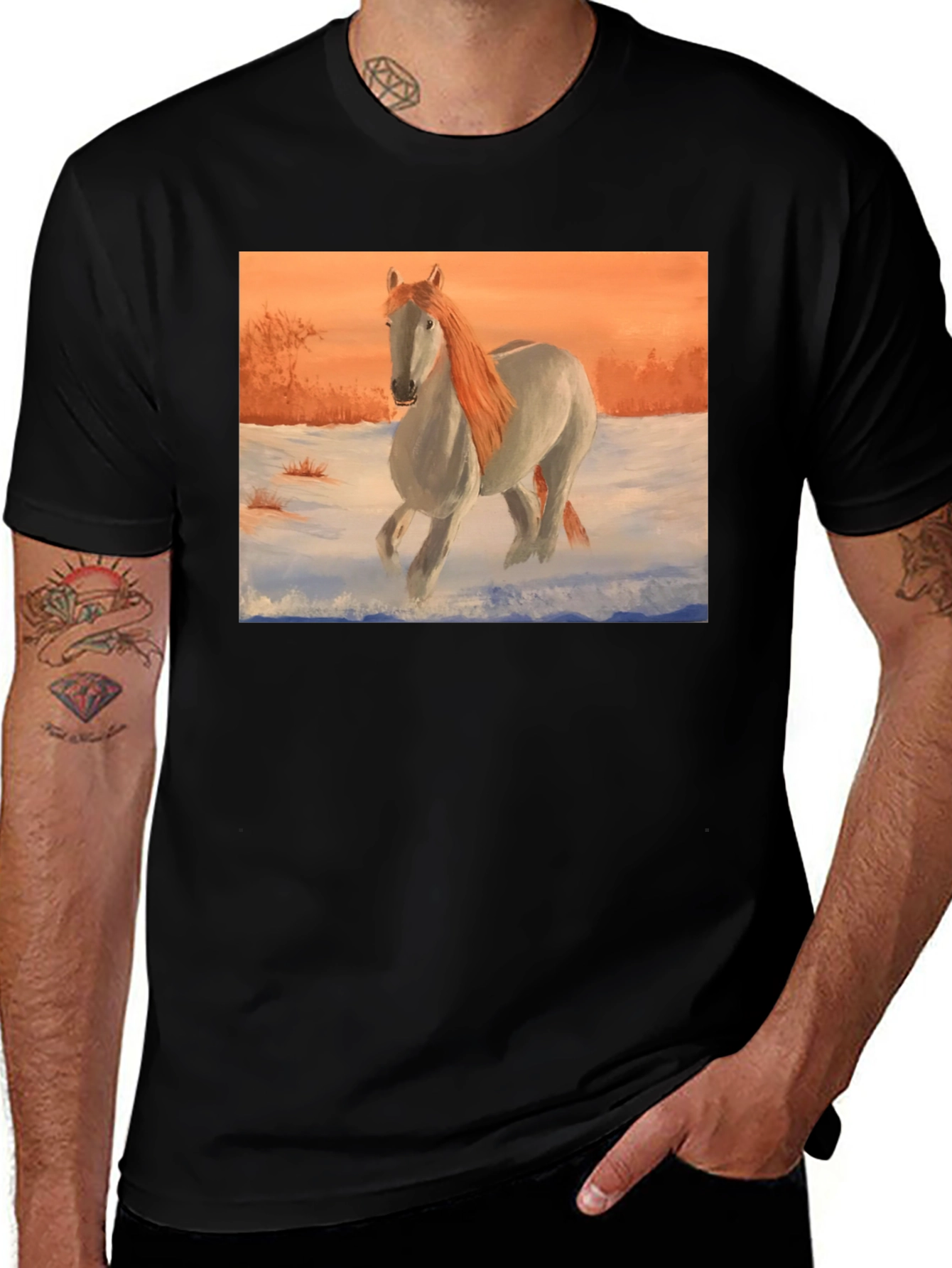 Variant 24 of Horse T-Shirt - Artistic Animal Print