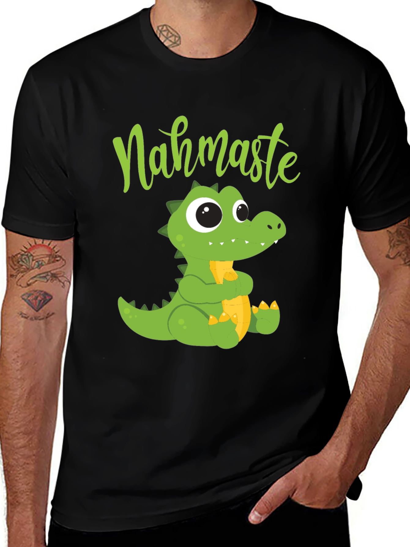 Nahmaste Alligator T-Shirt - Yoga Humor Tee