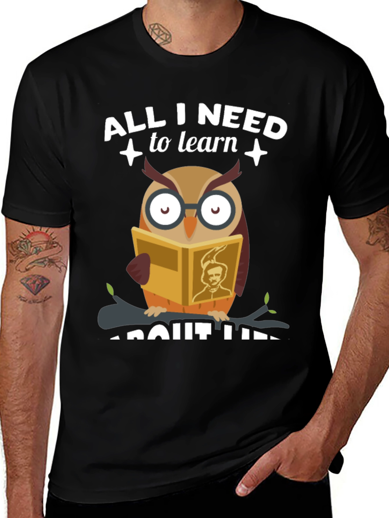 Variant 12 of All I Need to Learn Owl T-Shirt