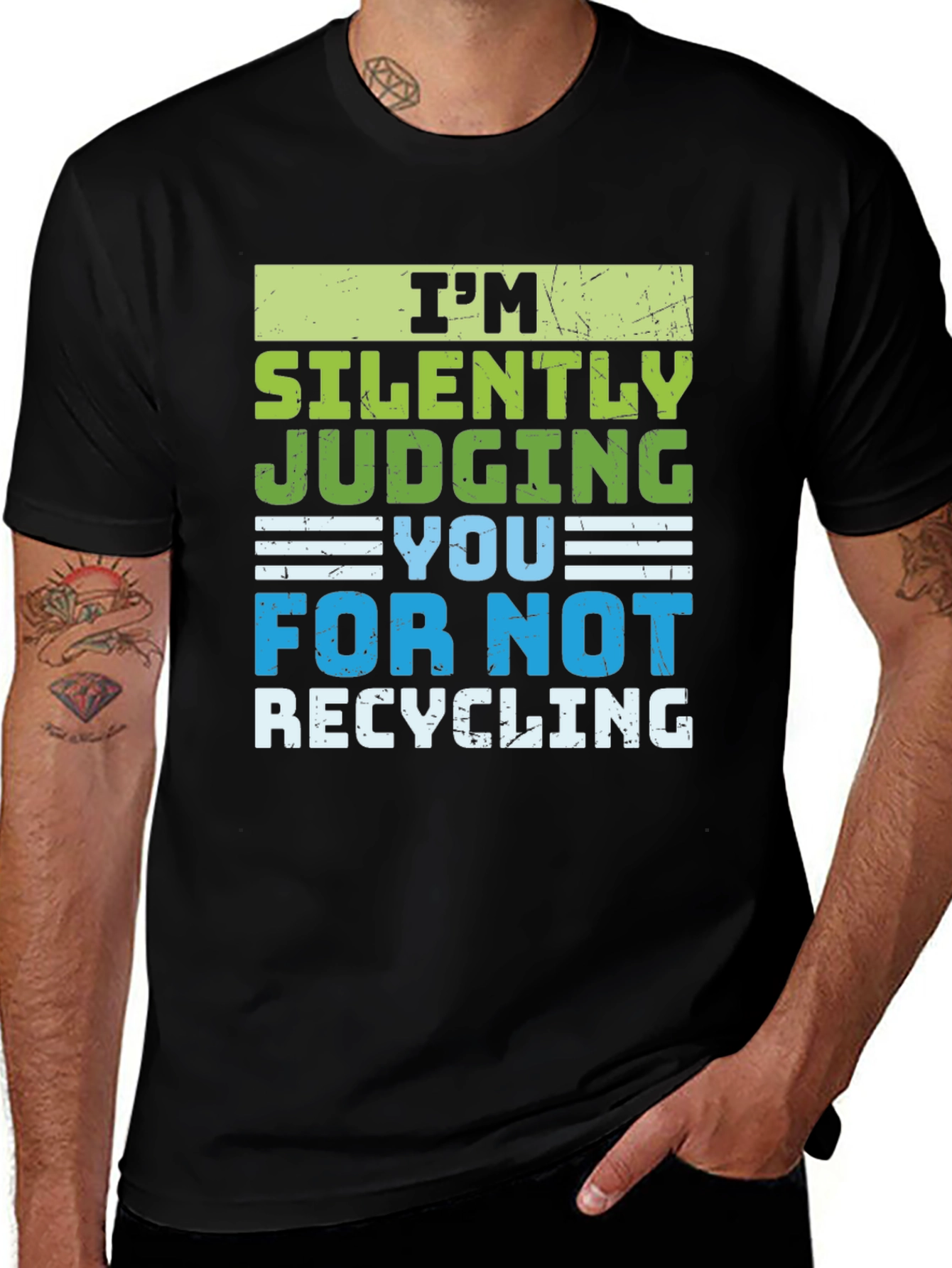 Variant 30 of Silently Judging Recycling T-Shirt