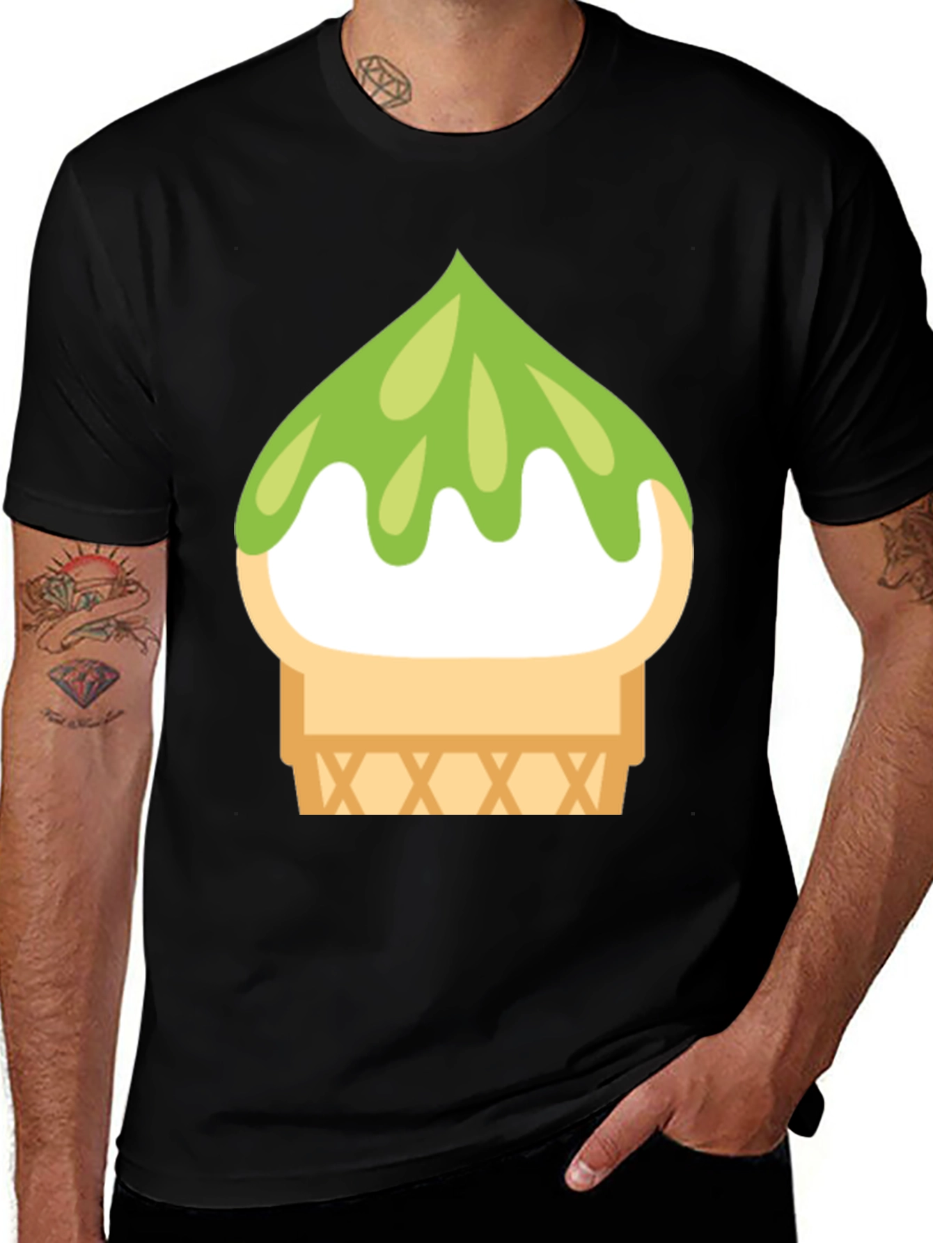 Variant 10 of Matcha Ice Cream Cone Graphic Tee