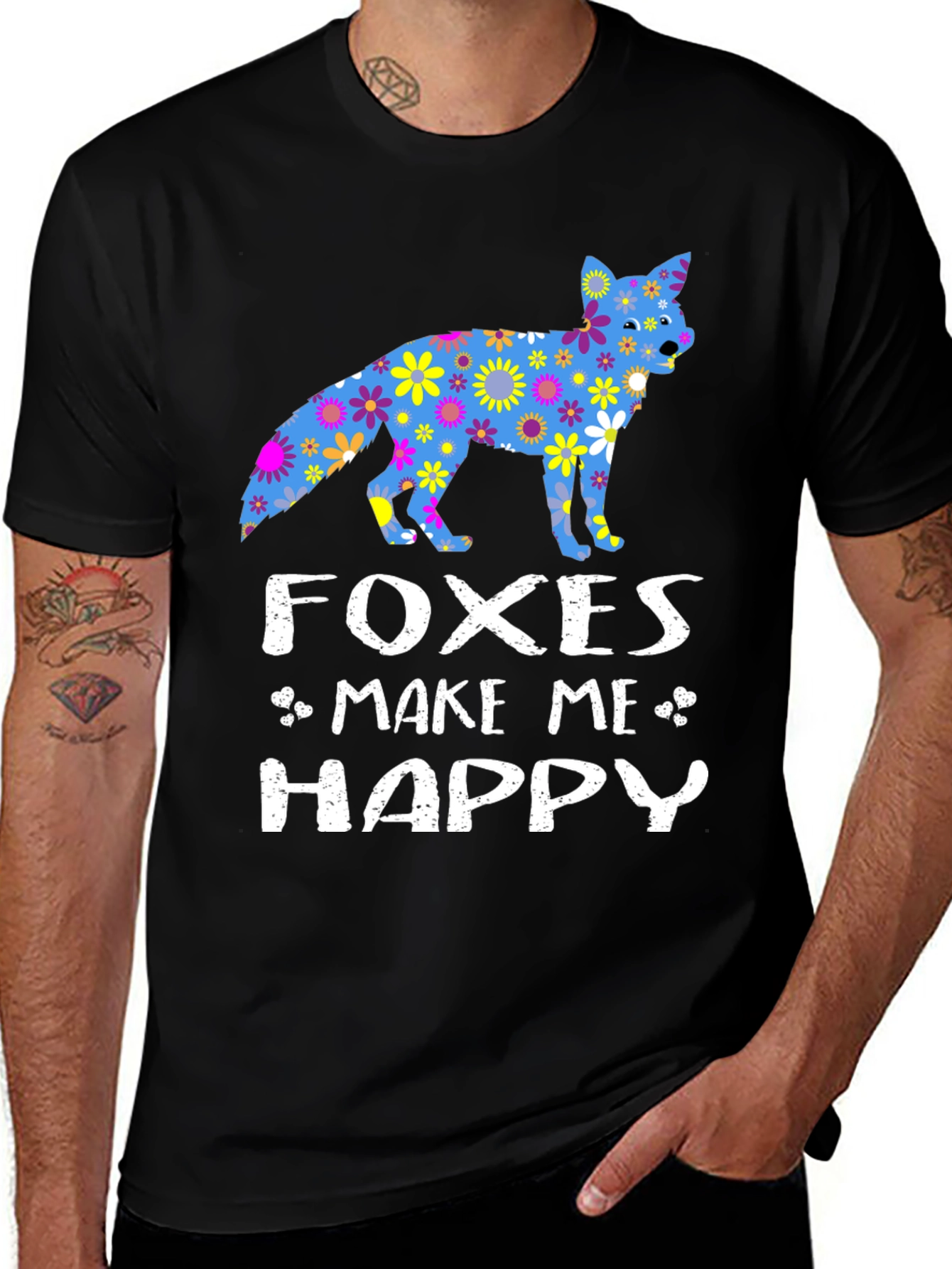 Variant 12 of Foxes Make Me Happy Graphic Tee