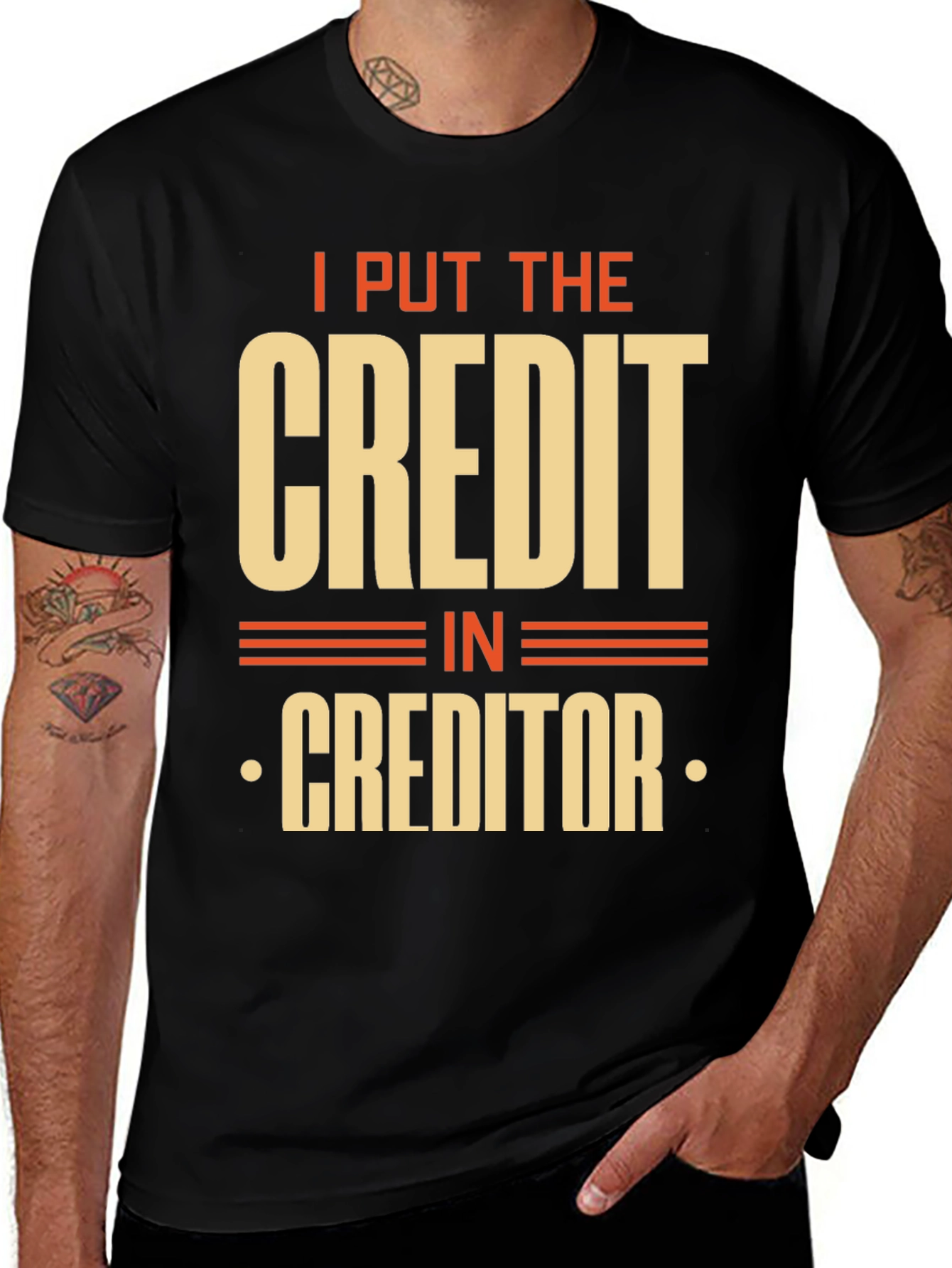Variant 8 of Credit Creditor Funny Graphic T-Shirt
