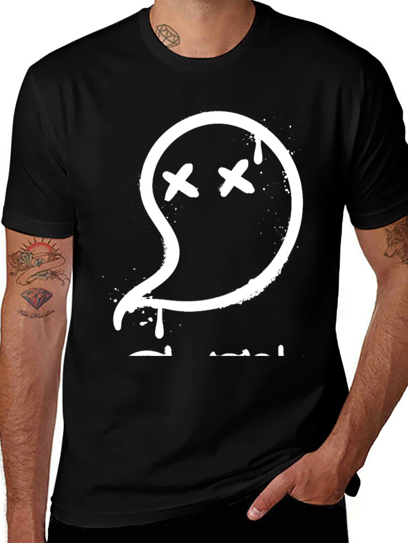 Variant 8 of Ghost Graphic Black T-Shirt
