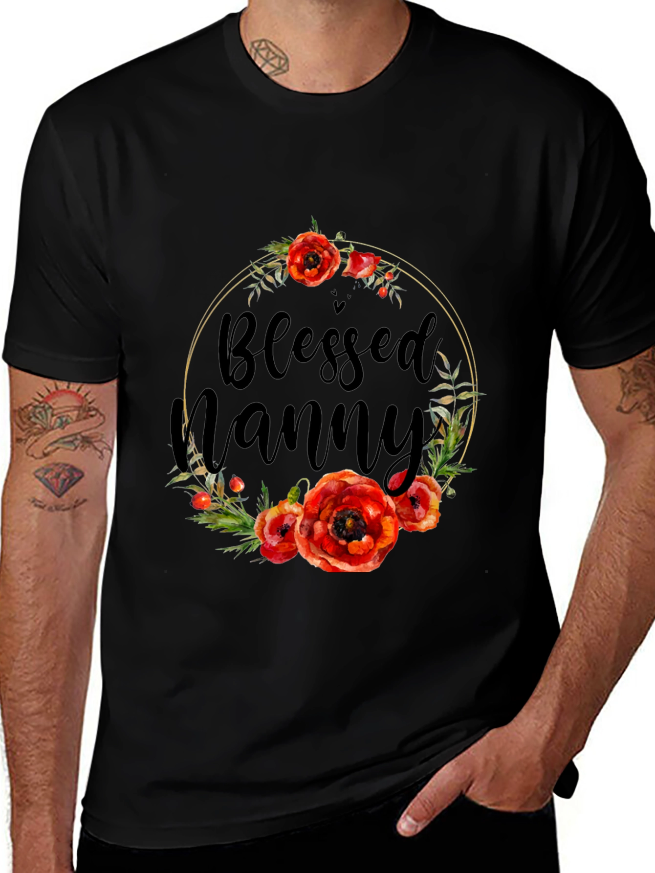 Blessed Nanny Floral T-Shirt - Stylish Comfort