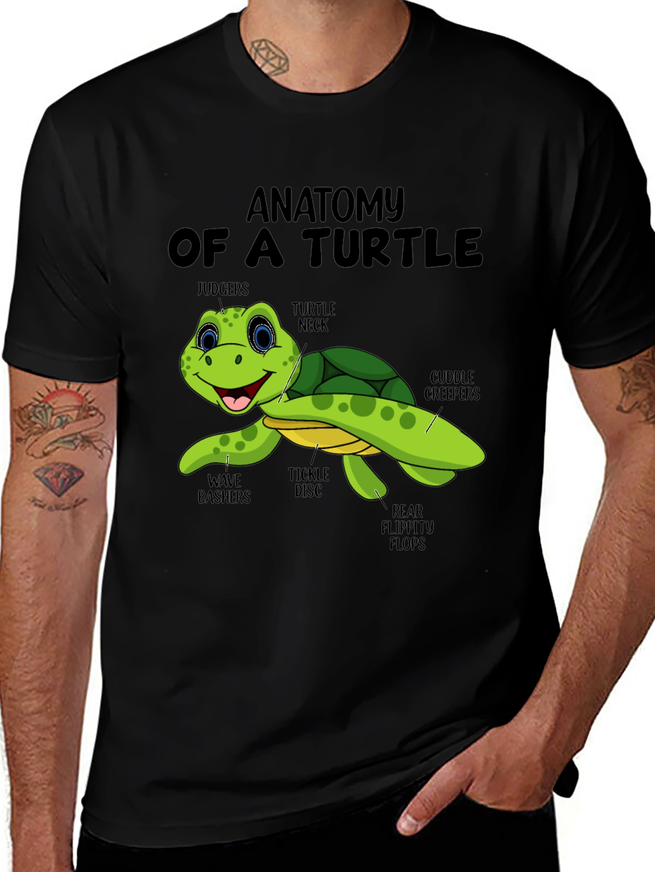 Variant 2 of Anatomy of a Turtle Graphic T-Shirt