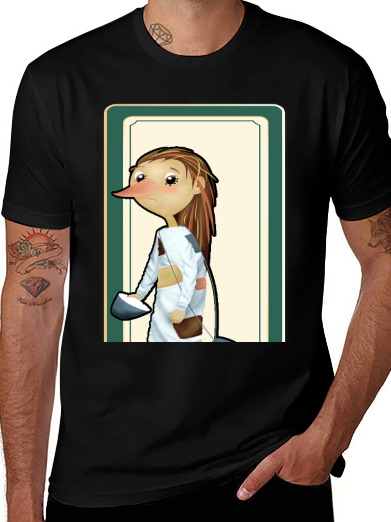 Variant 17 of Character Portrait T-Shirt - Unique Art Tee