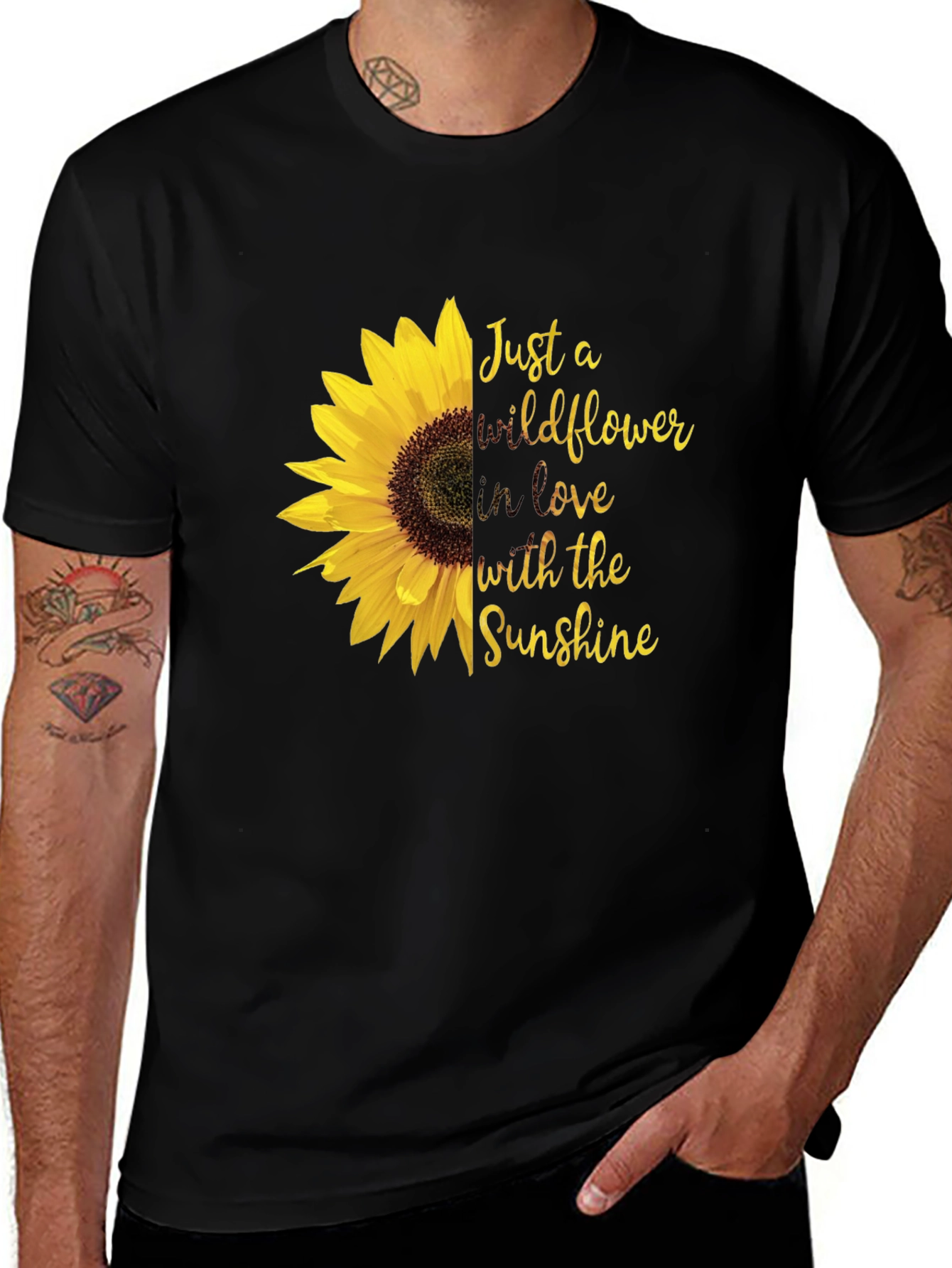 Variant 5 of Sunflower Graphic T-Shirt - Nature Lover Tee