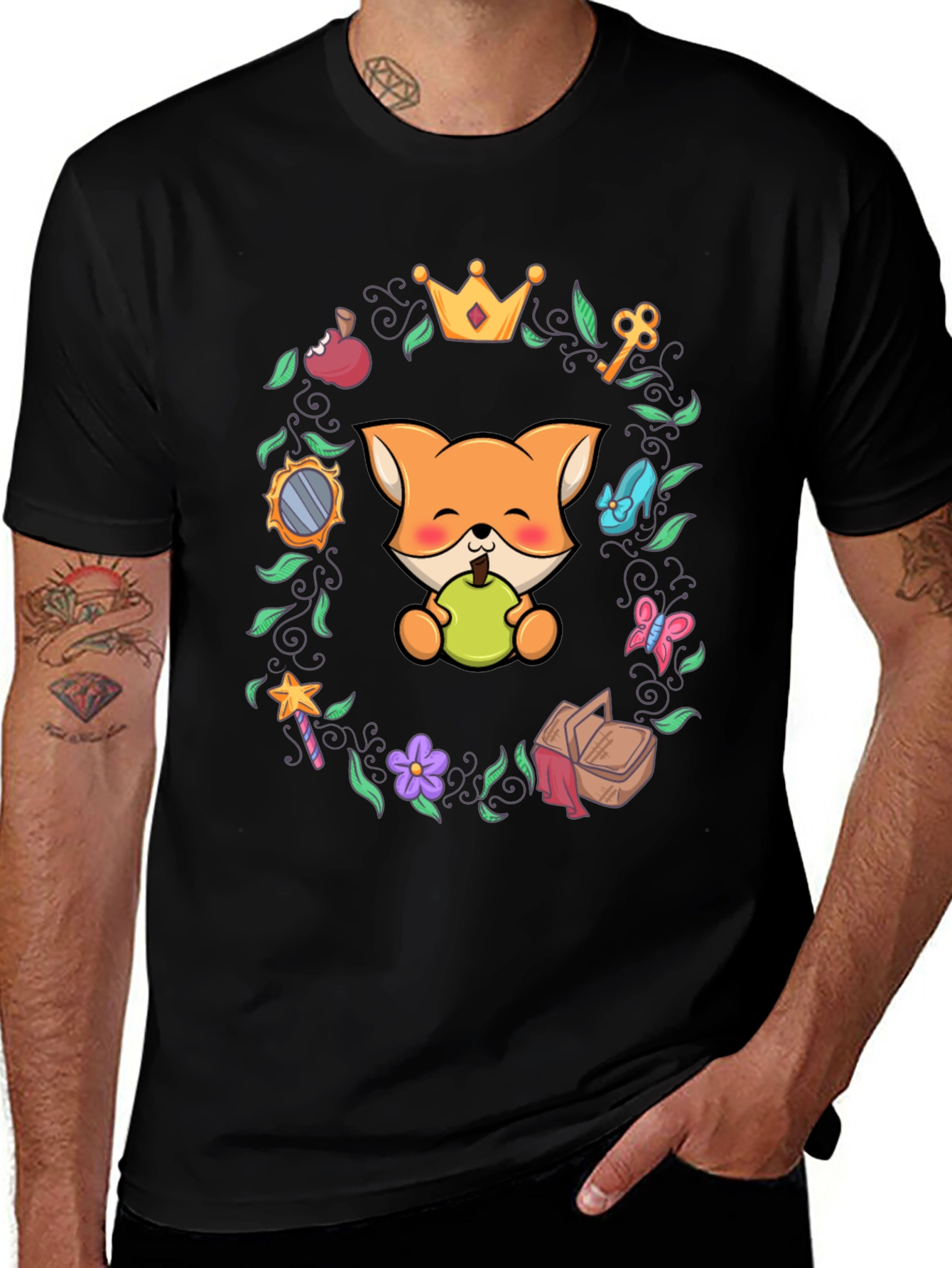 Variant 12 of Whimsical Fox Graphic Tee