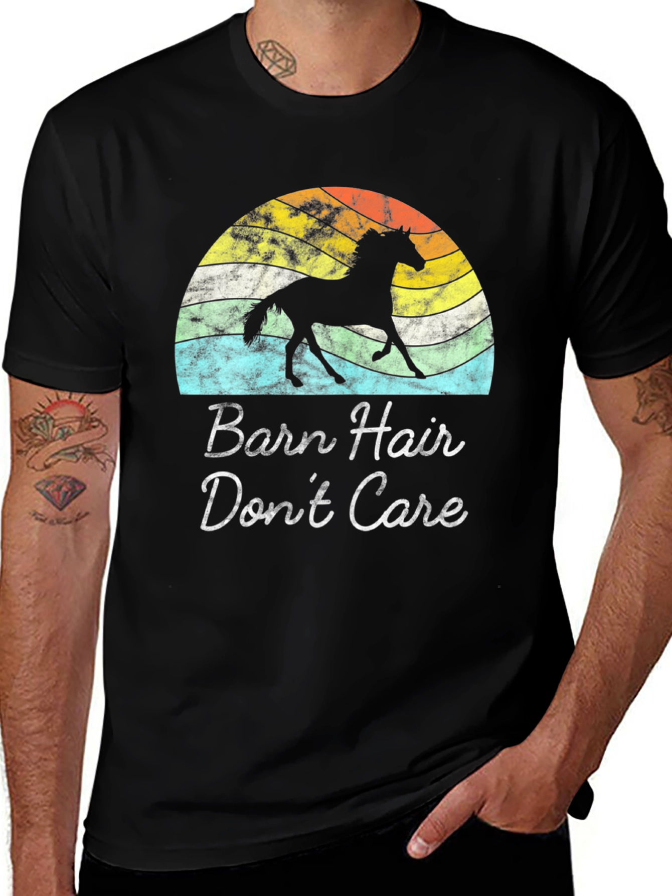 Variant 8 of Barn Hair Don't Care Horse T-Shirt
