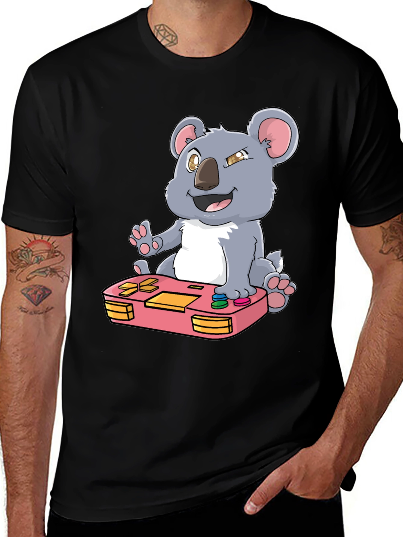 Variant 30 of Koala Gamer T-Shirt - Cute Console Design