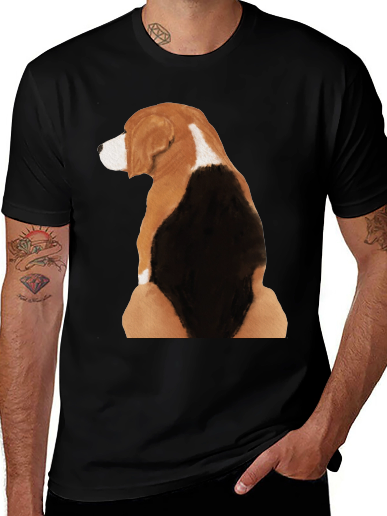 Variant 16 of Dog Portrait Black T-Shirt