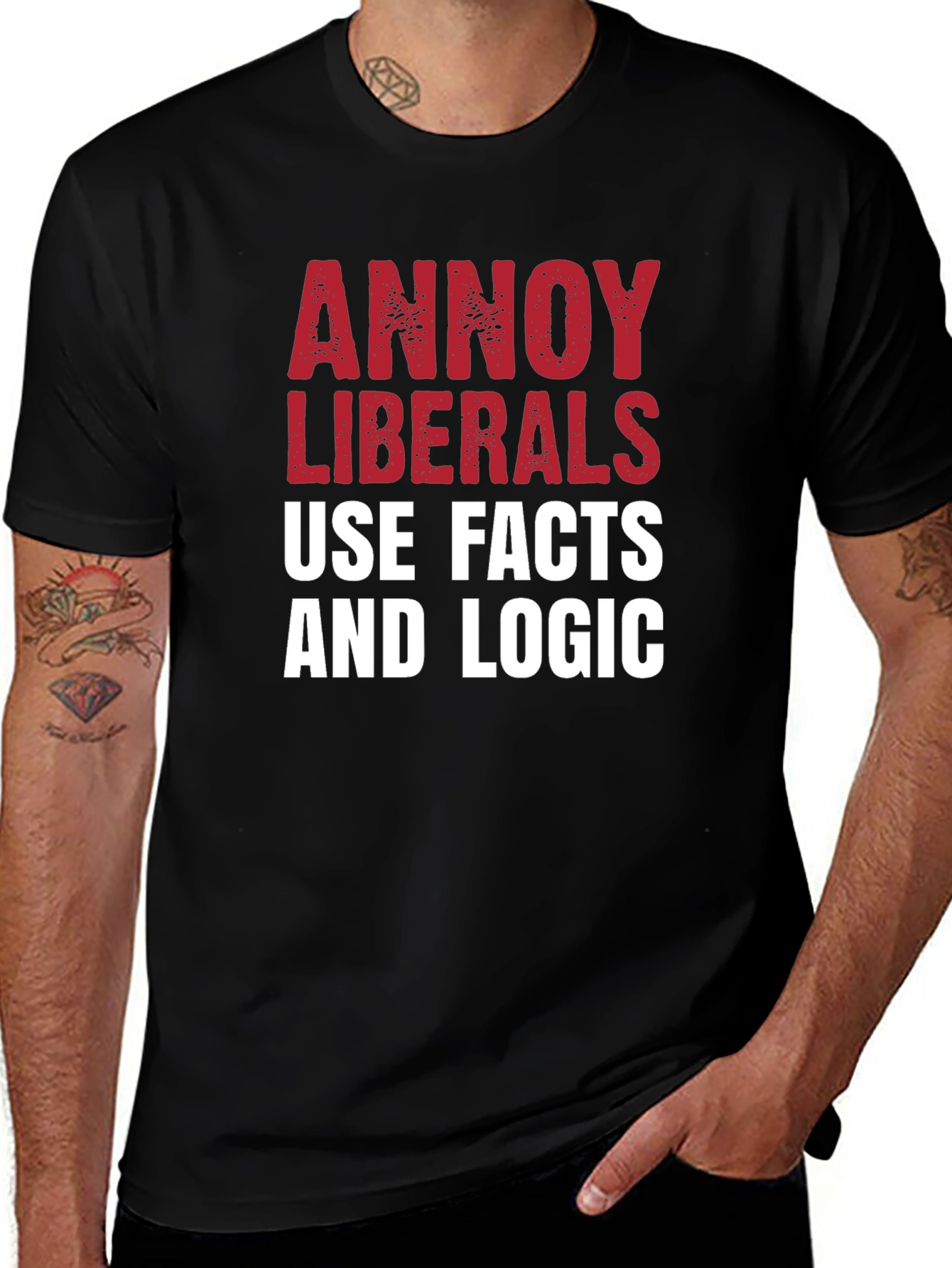 Variant 14 of Annoy Liberals T-Shirt - Facts and Logic