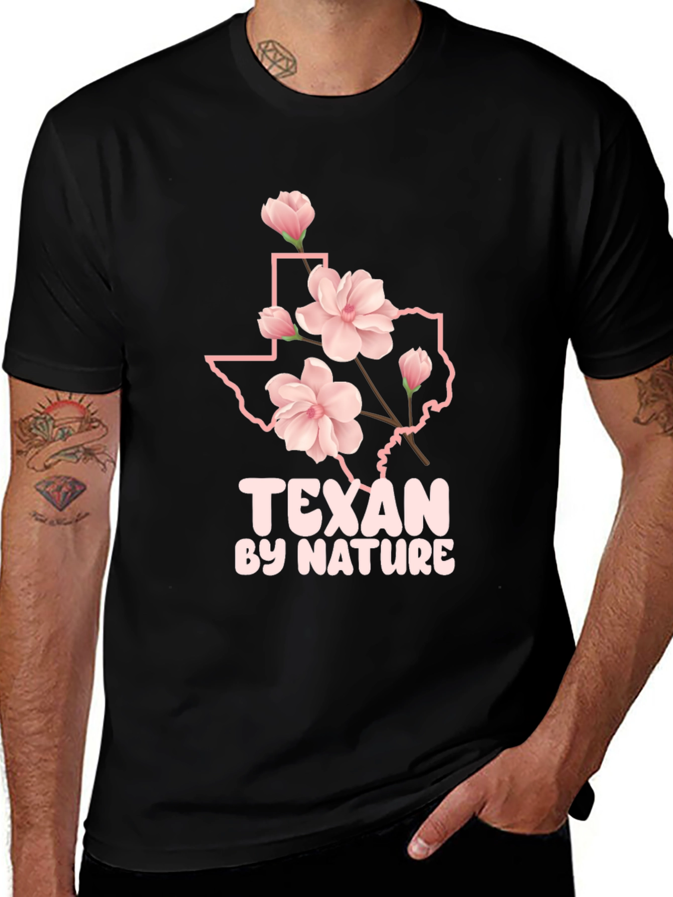 Texan by Nature Black Graphic Tee
