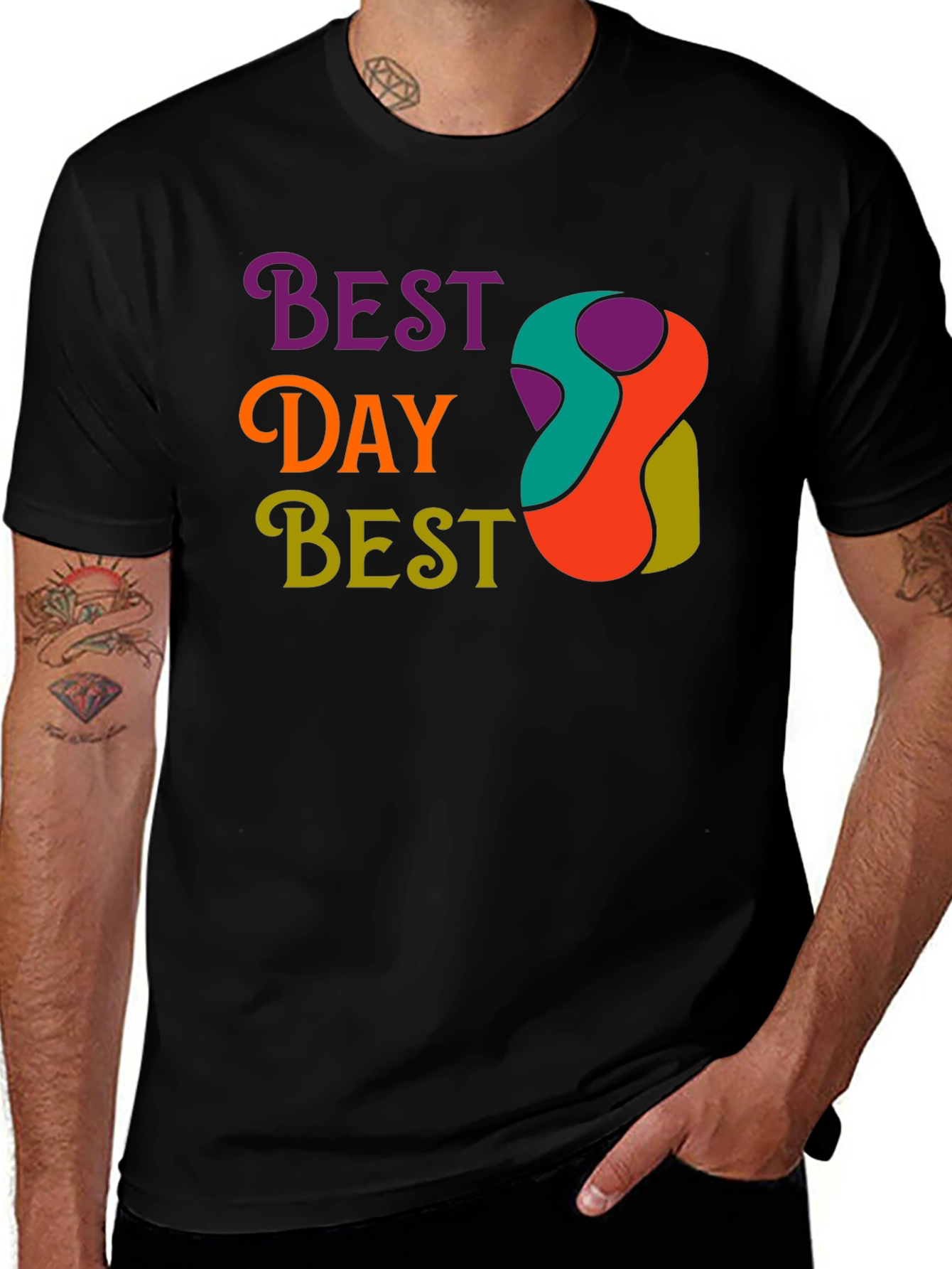 Variant 4 of Best Day Ever Graphic Tee - Black Unisex T-Shirt