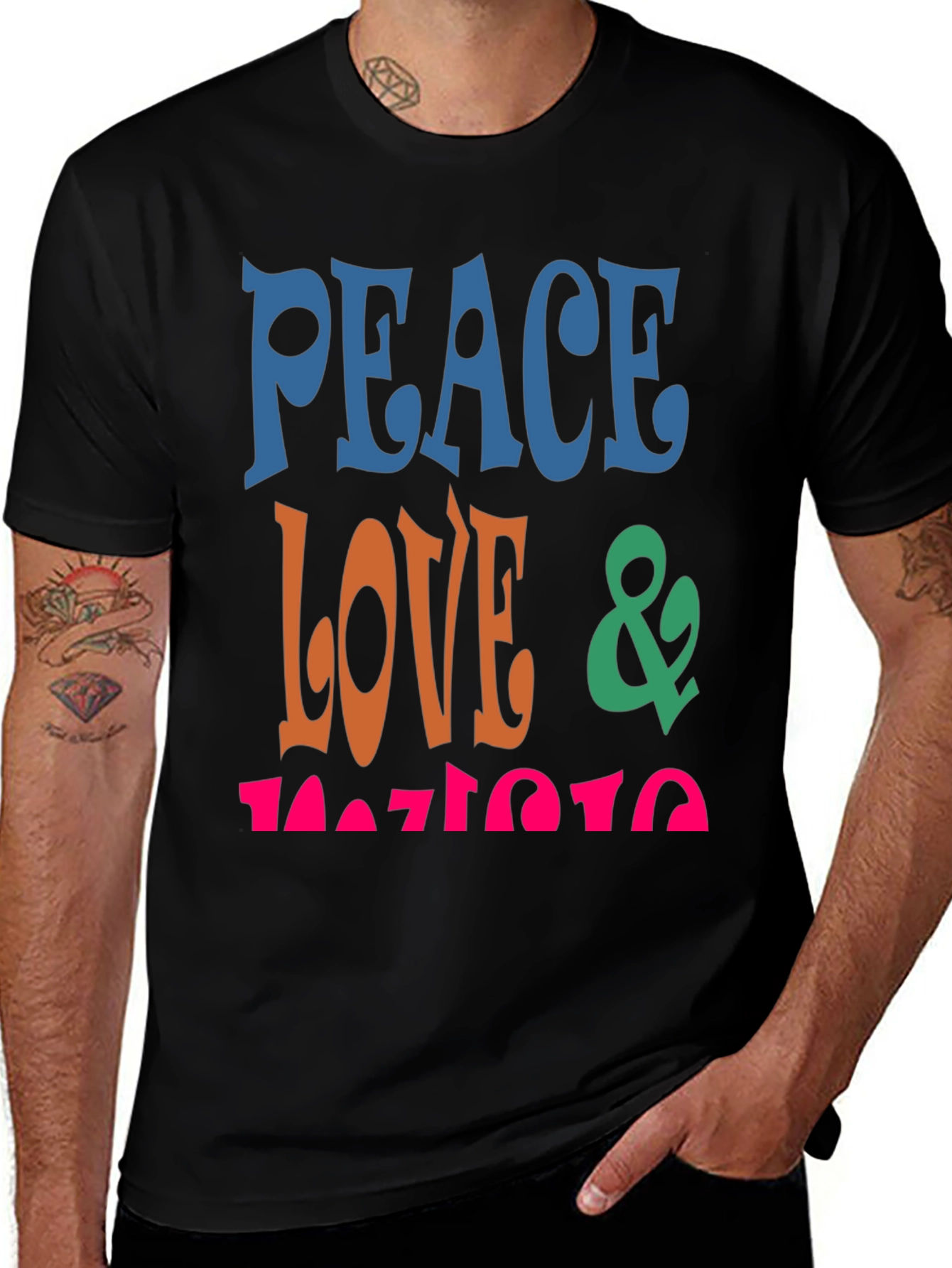 Variant 3 of Peace, Love & Magic Graphic Tee