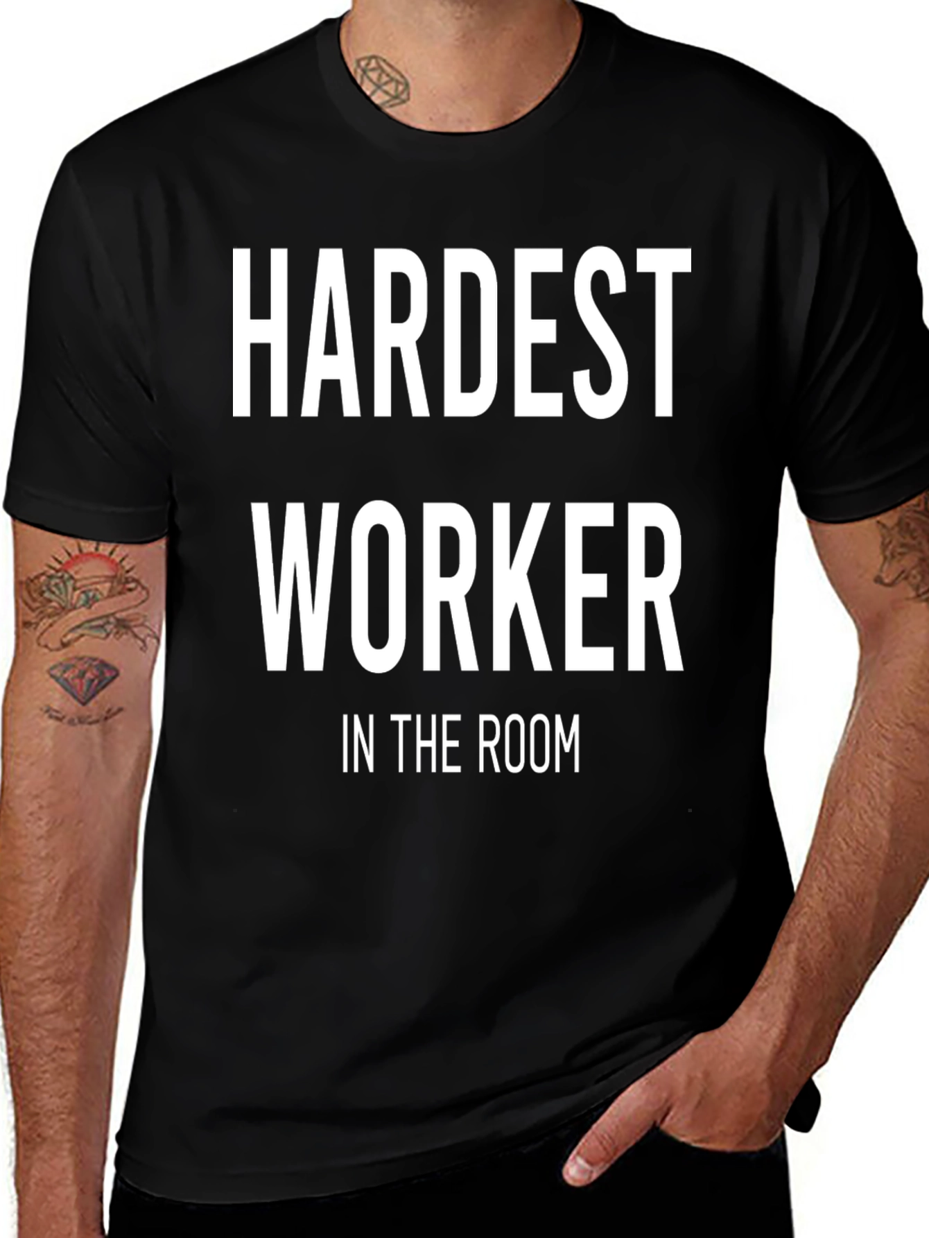 Variant 27 of Hardest Worker in the Room Graphic Tee - Black