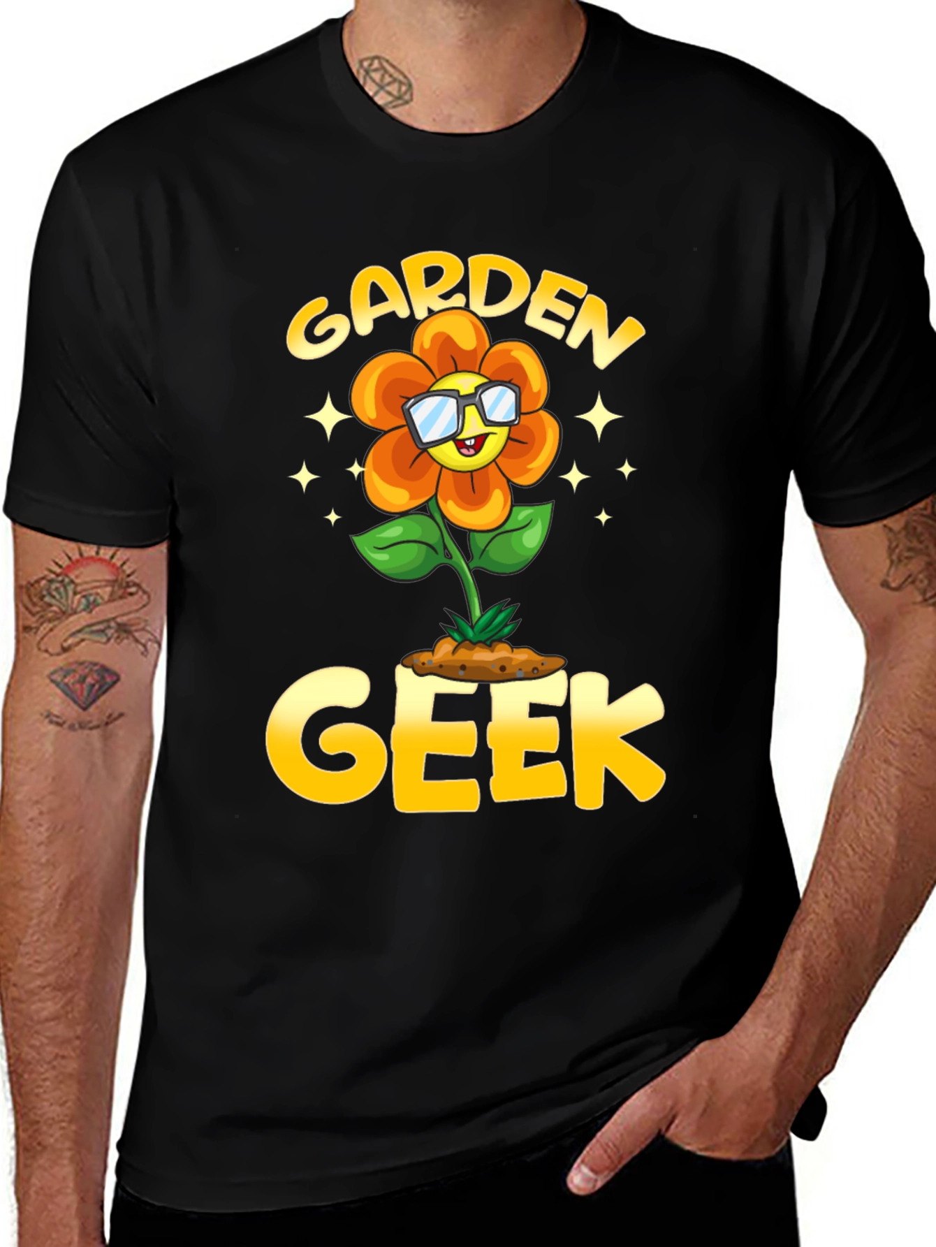Variant 29 of Garden Geek Flower Graphic T-Shirt