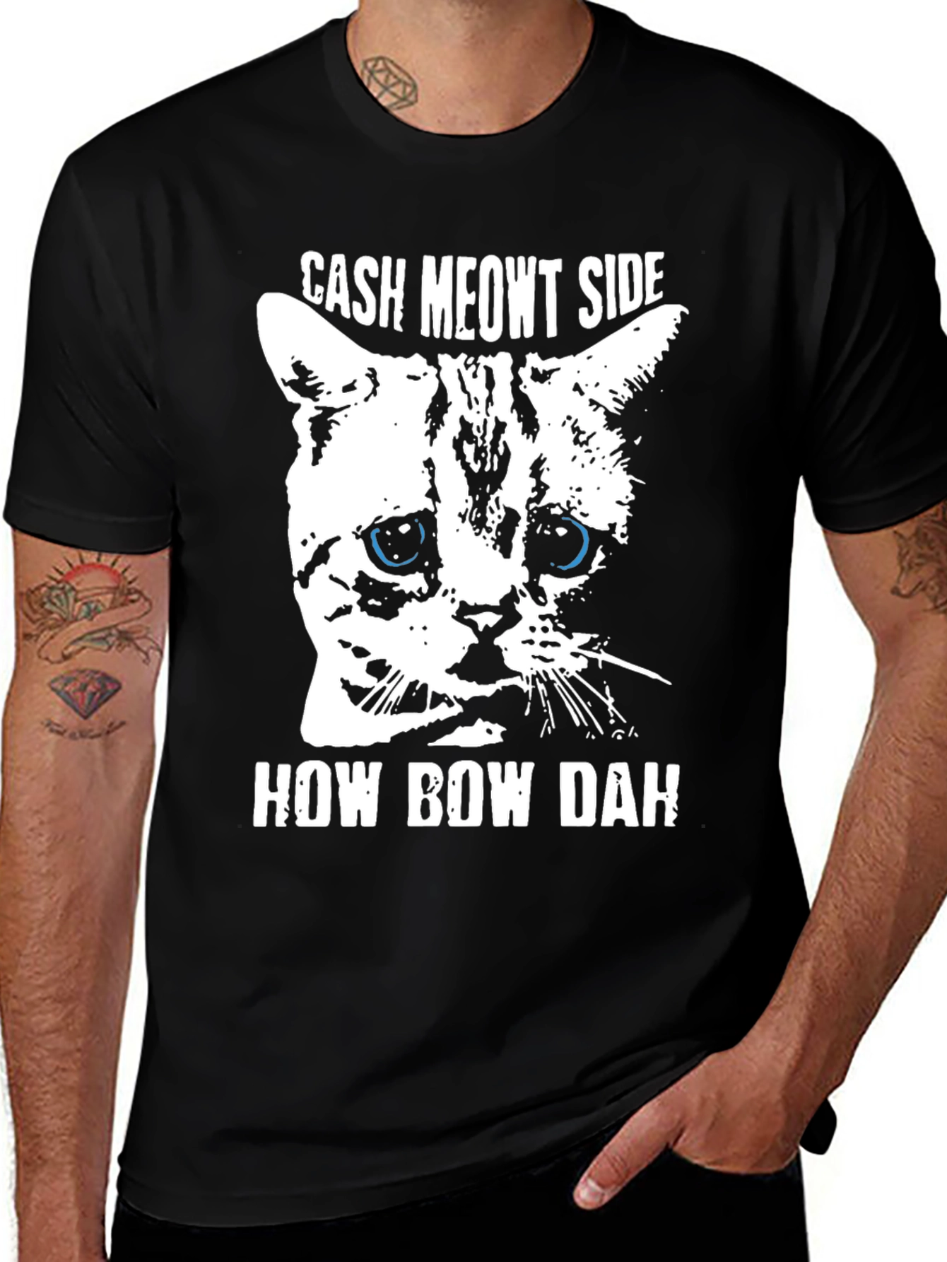 Cash Meowt Side T-Shirt - Funny Cat Tee