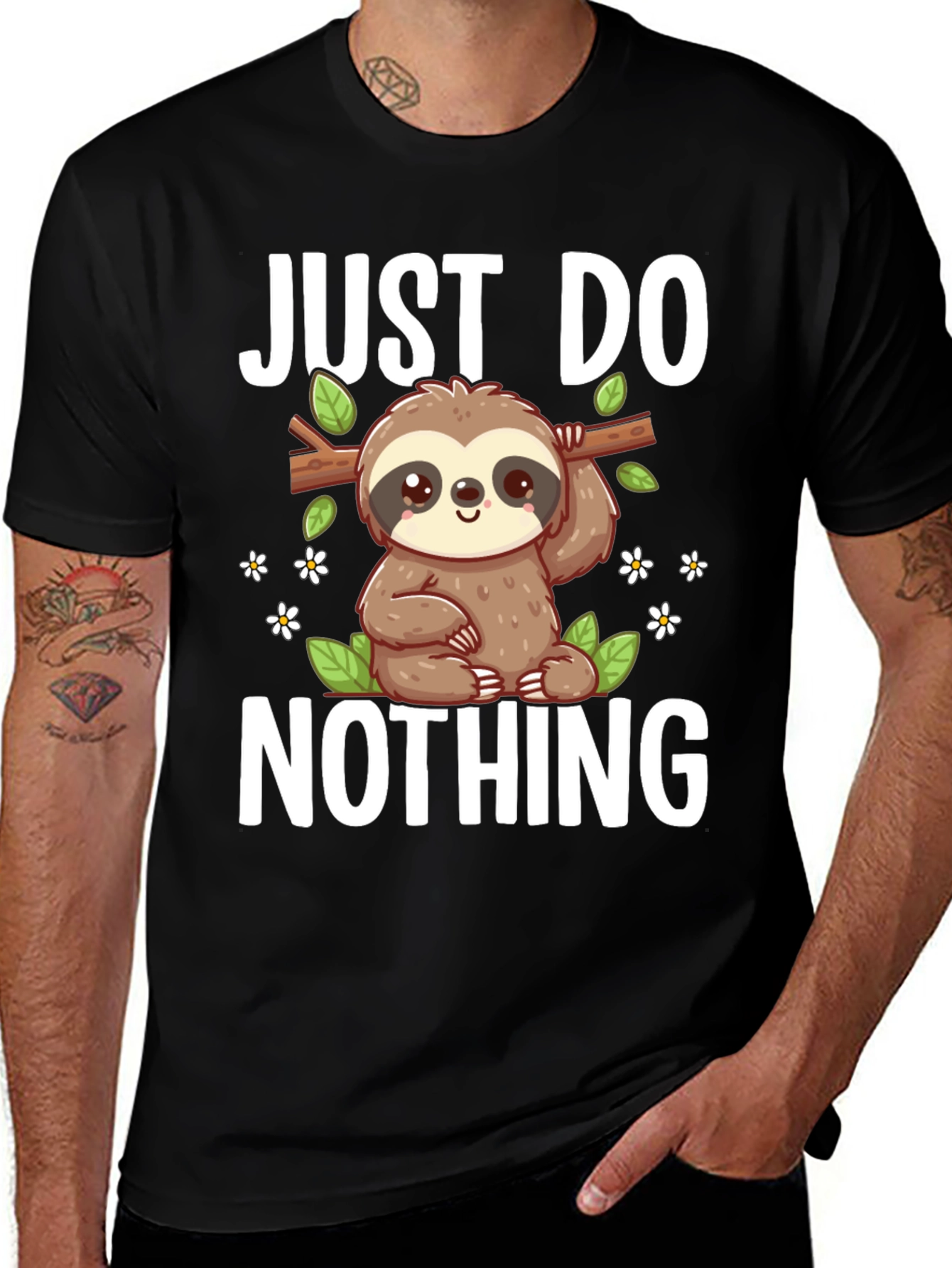 Variant 17 of Just Do Nothing Sloth Graphic Tee