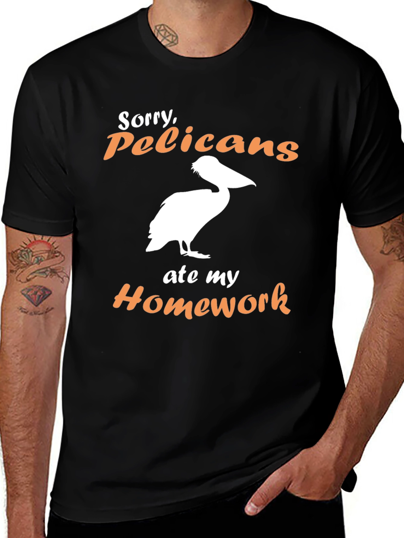 Variant 29 of Pelicans Ate My Homework Graphic Tee