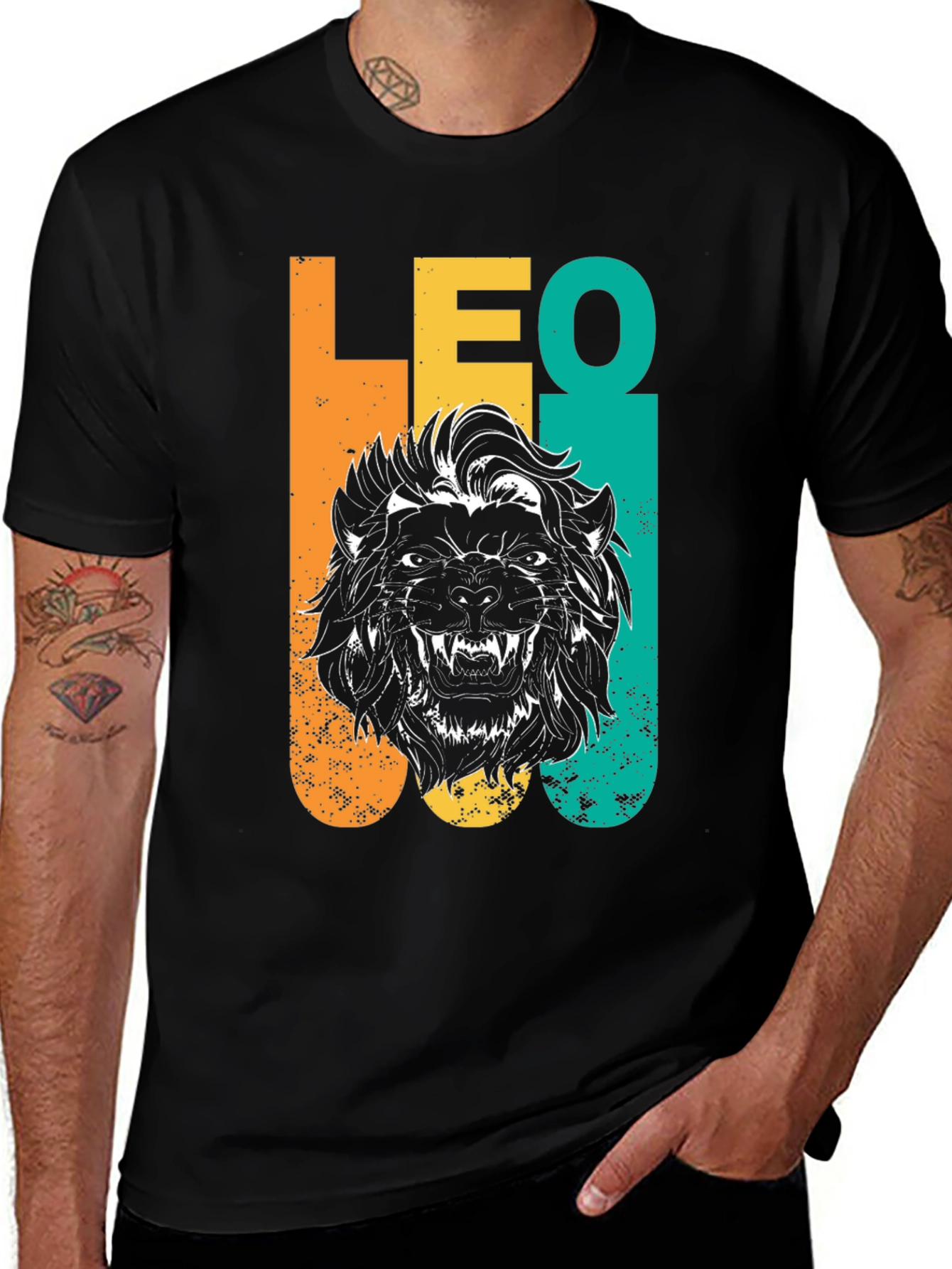LEO Lion Graphic T-Shirt - Zodiac Astrology Tee