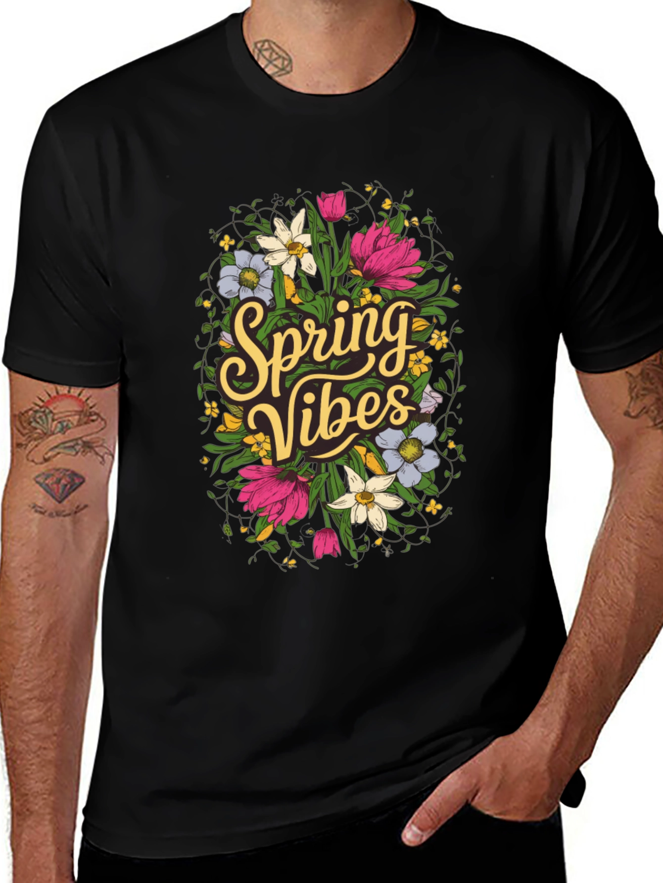 Variant 13 of Spring Vibes Floral Graphic T-Shirt