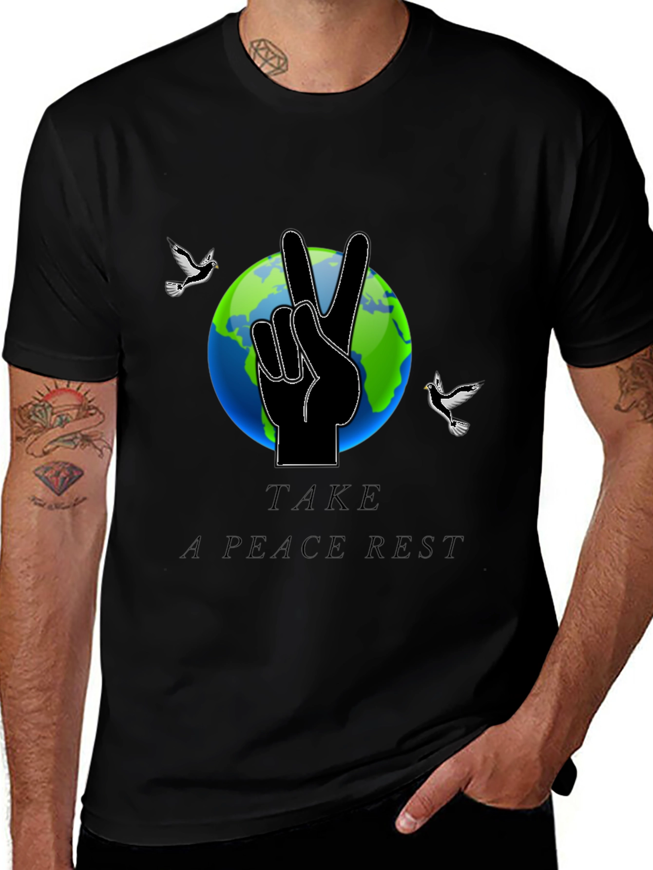 Variant 19 of Peaceful Earth Graphic Tee - Relax & Reconnect