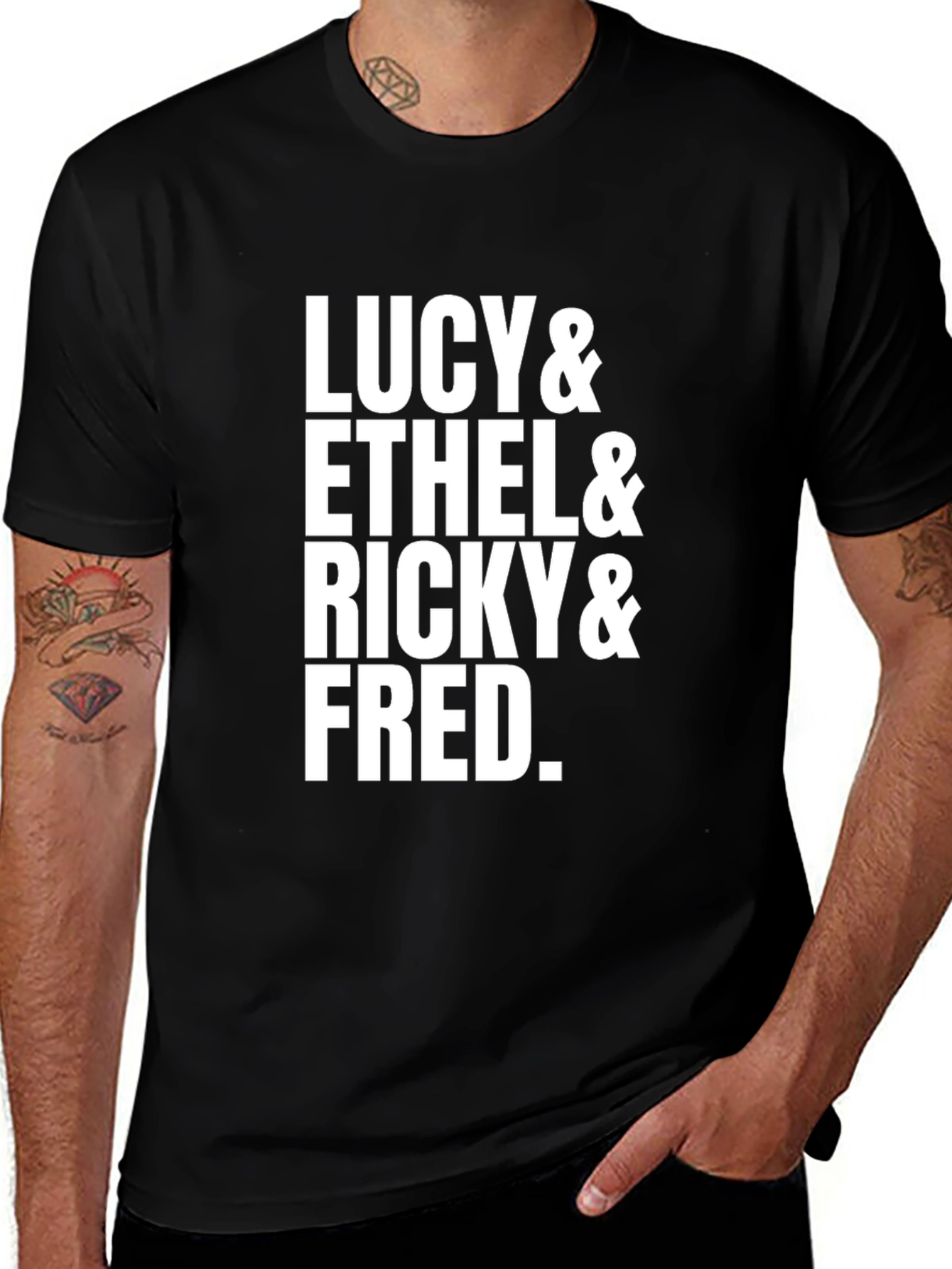 I Love Lucy T-Shirt Lucy Ethel Ricky Fred Fan Tee