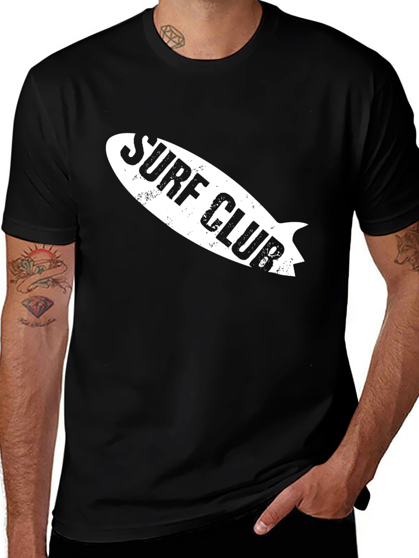 Variant 19 of Surf Club Graphic T-Shirt - Black
