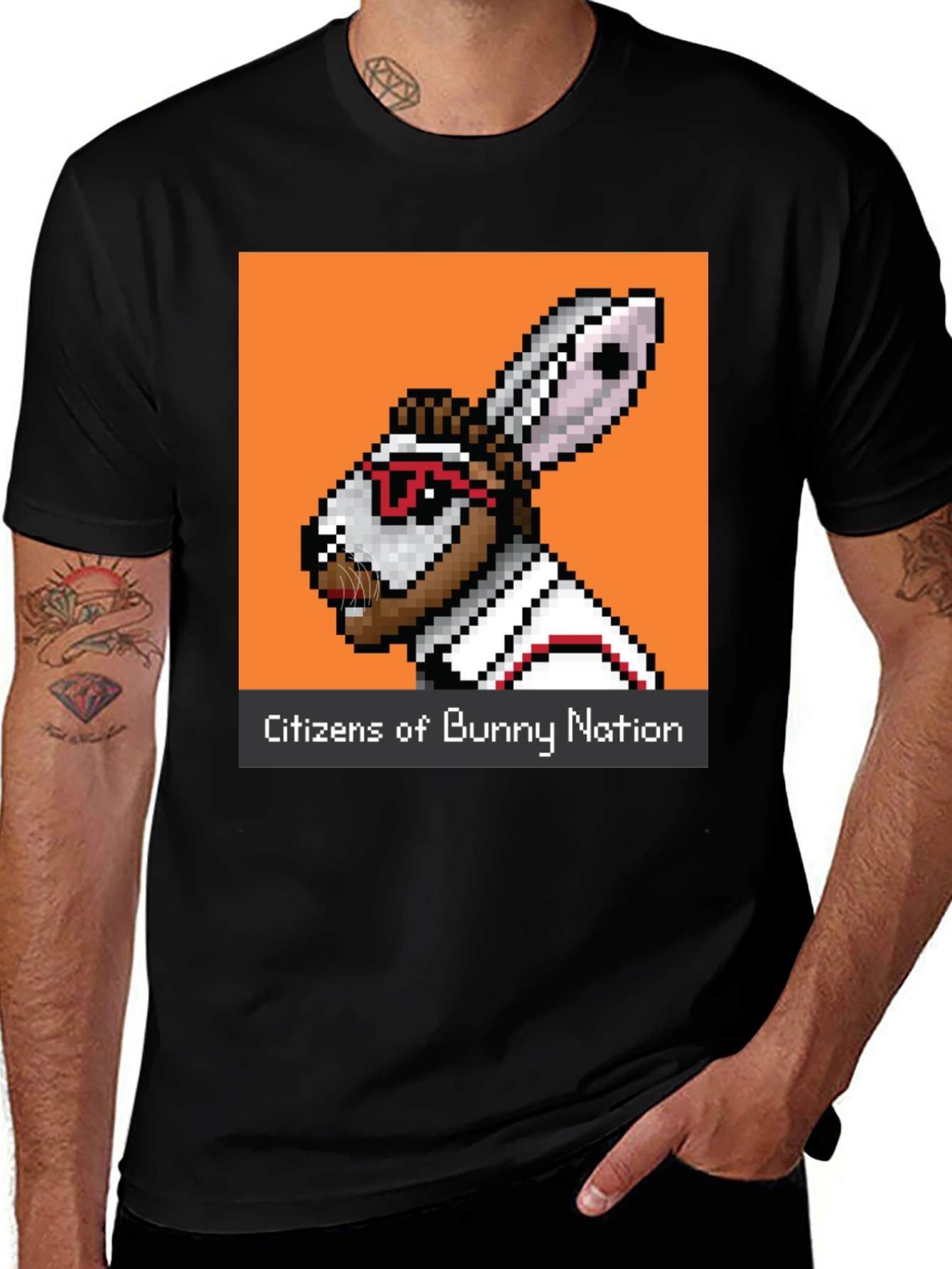 Variant 9 of Citizens of Bunny Nation Graphic Tee - Black