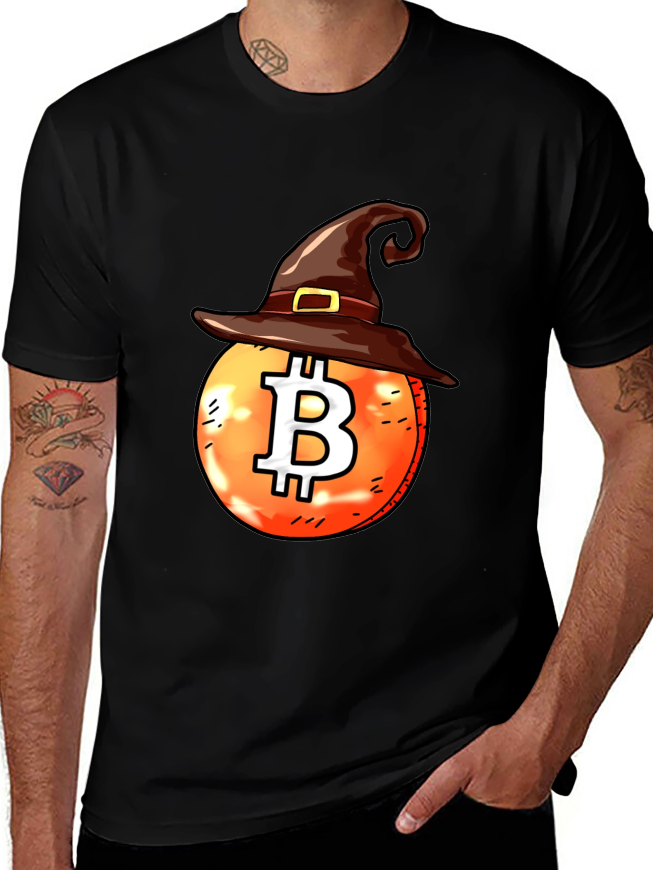 Halloween Bitcoin Witch Hat Tee