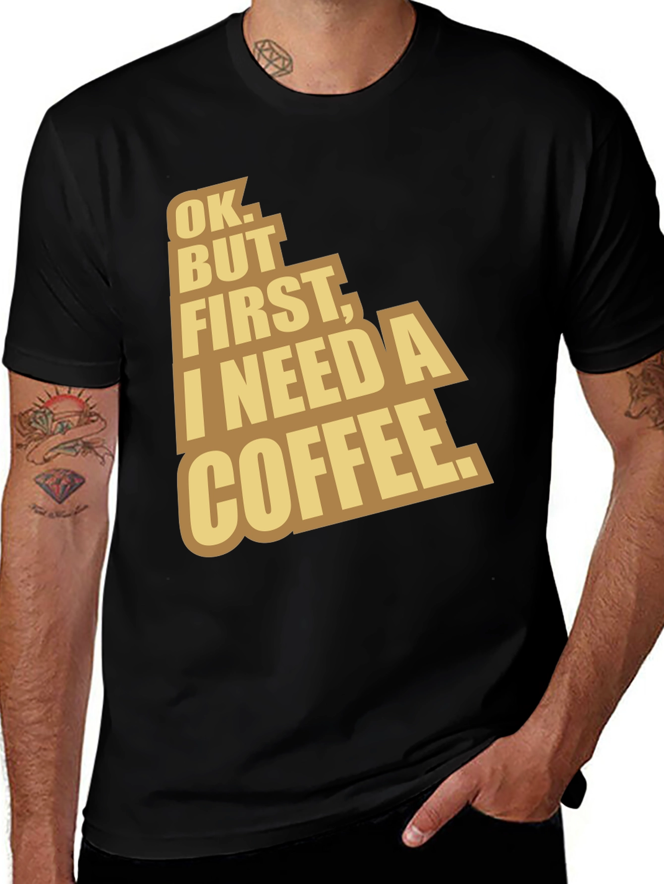 Variant 24 of Coffee Lover T-Shirt - Ok, But First, Coffee